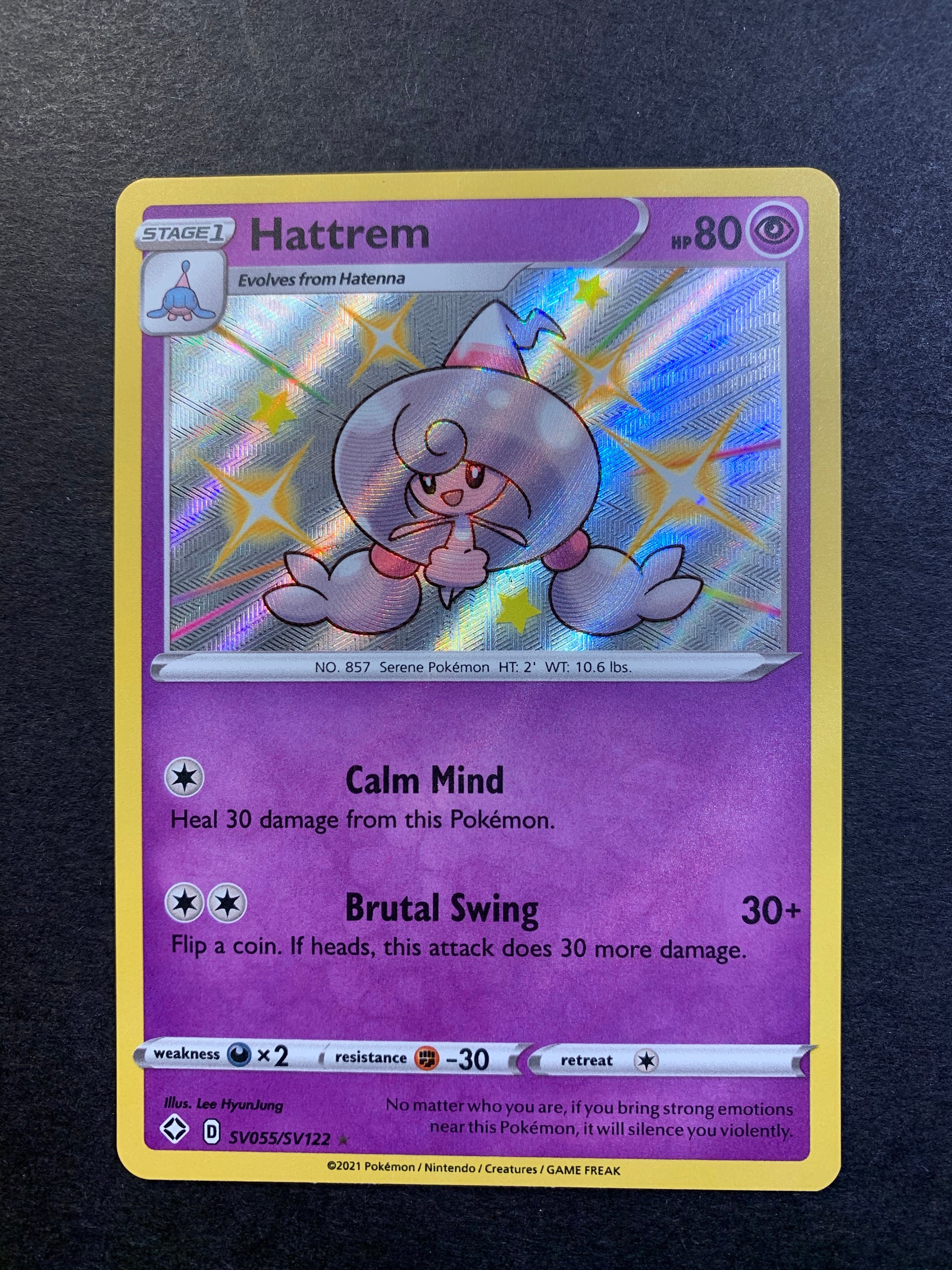 hattrem pokemon card value Hattrem - SV055/SV122 Shiny Holo Rare