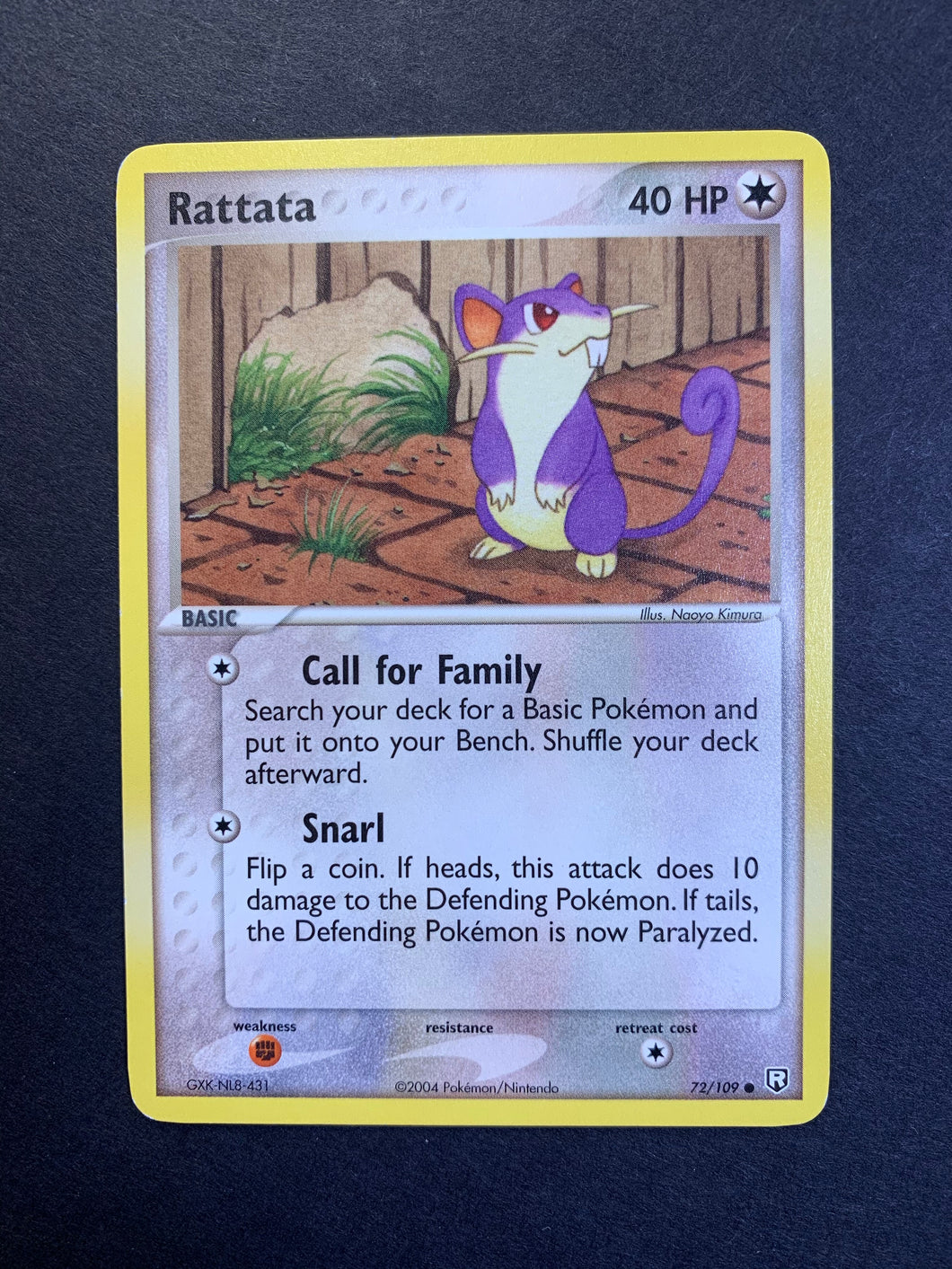 Rattata Team Rocket Returns NM, 72/109 Pokemon Card Rattata Team Rocket Returns NM, 72/109 Pokemon Card