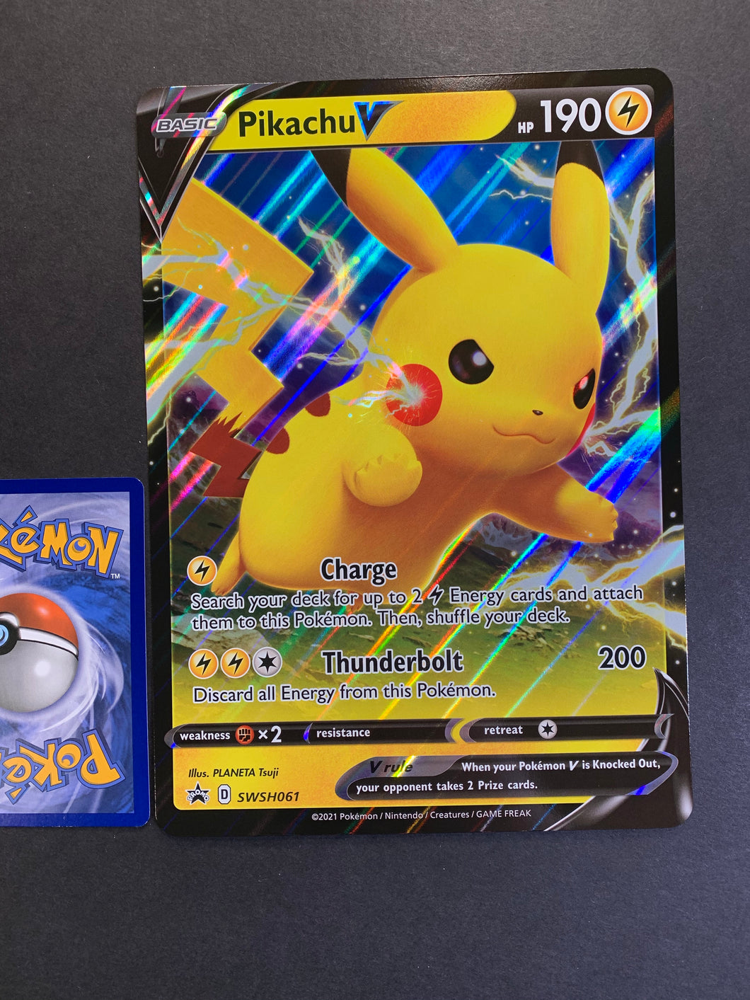 Jumbo Pikachu V Pokemon Card - SWSH061 Ultra Rare Promo