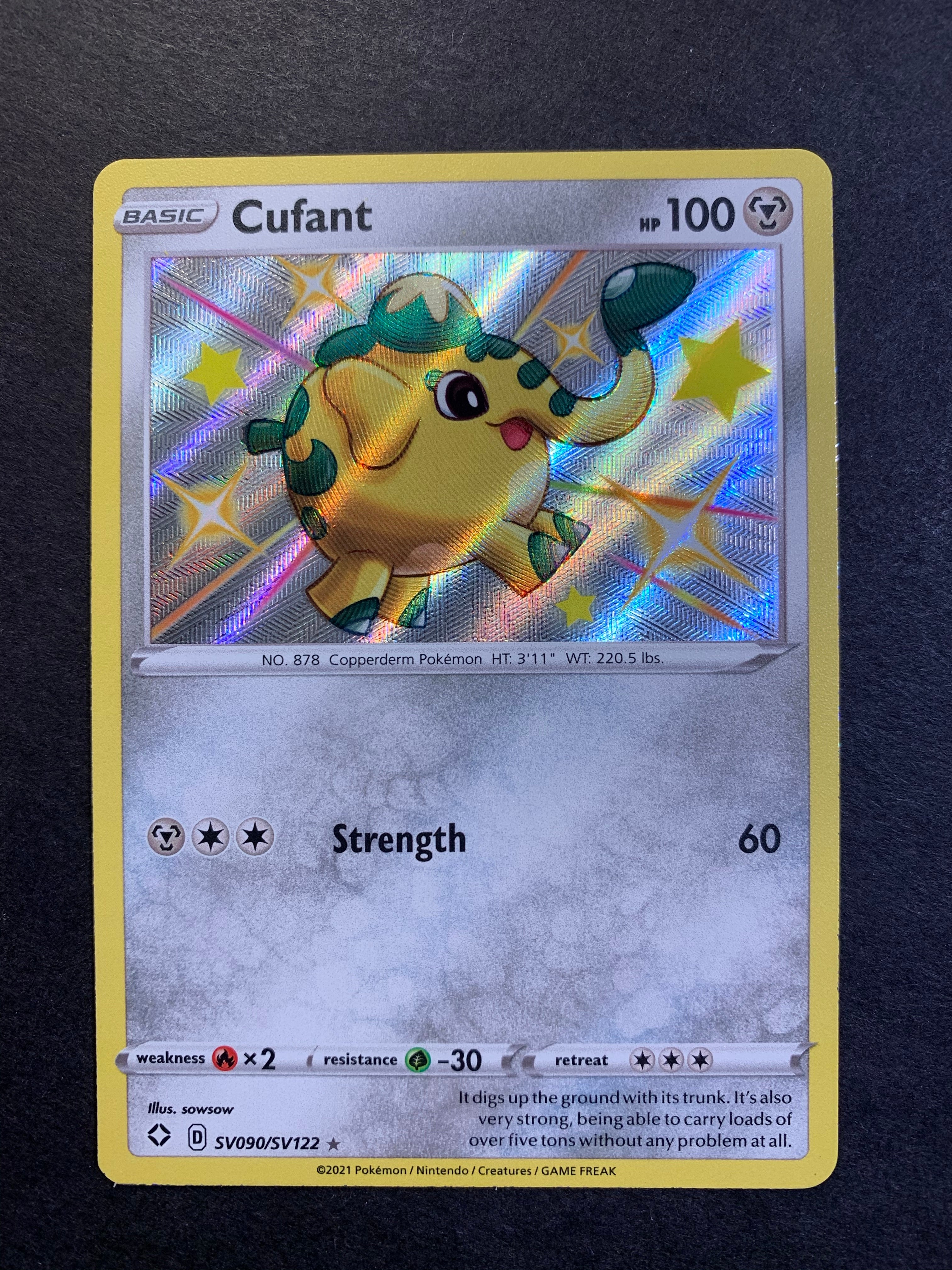 Pokemon Shining Fates Shiny Rare Cufant Sv090