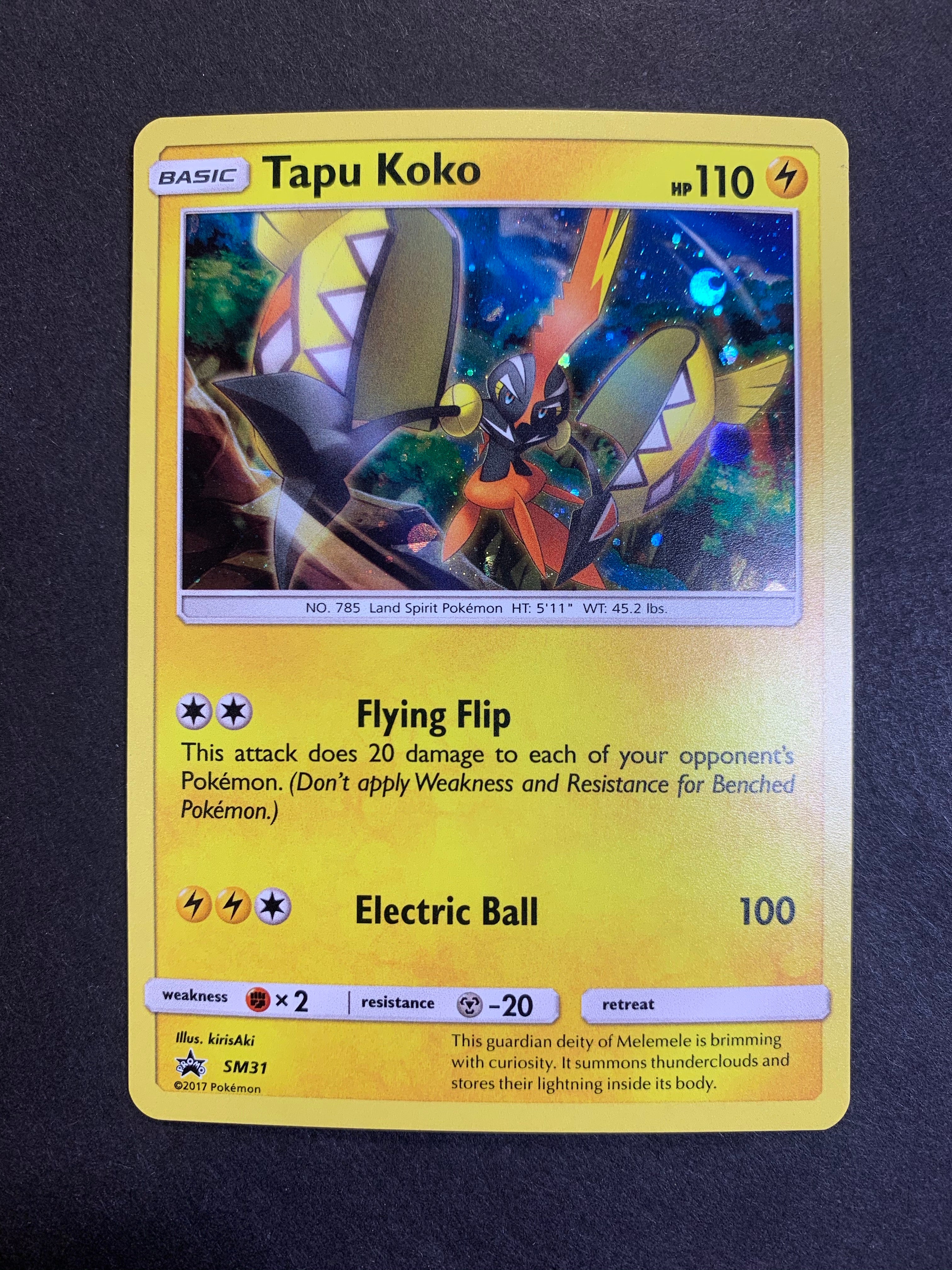 Pokemon Sun & Moon Promo Holo Rare Tapu Koko SM31 Pokemon Sun & Moon Promo Holo Rare Tapu Koko SM31
