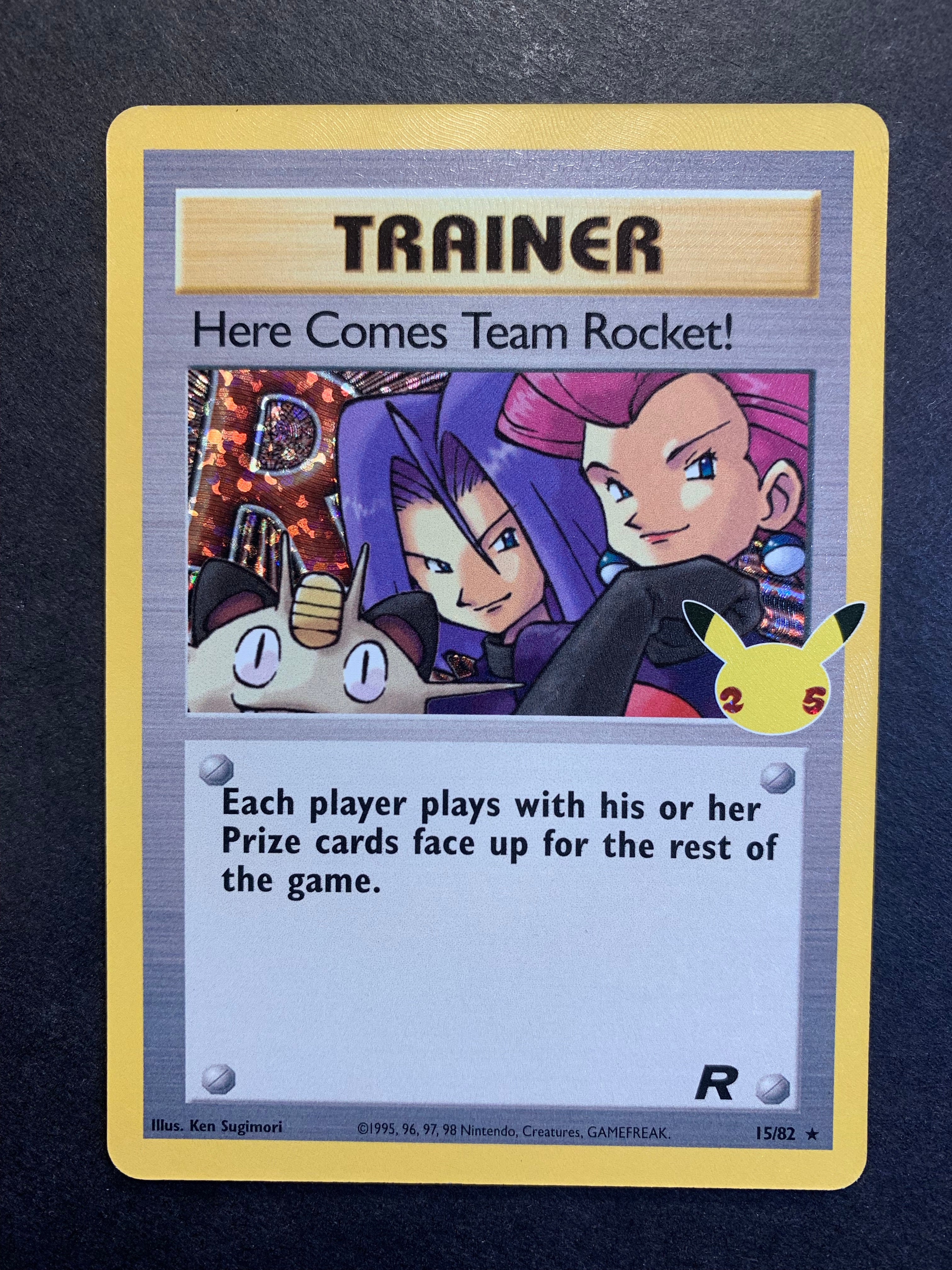 Very Rare popular Vintage pokemon team rocket card keychain