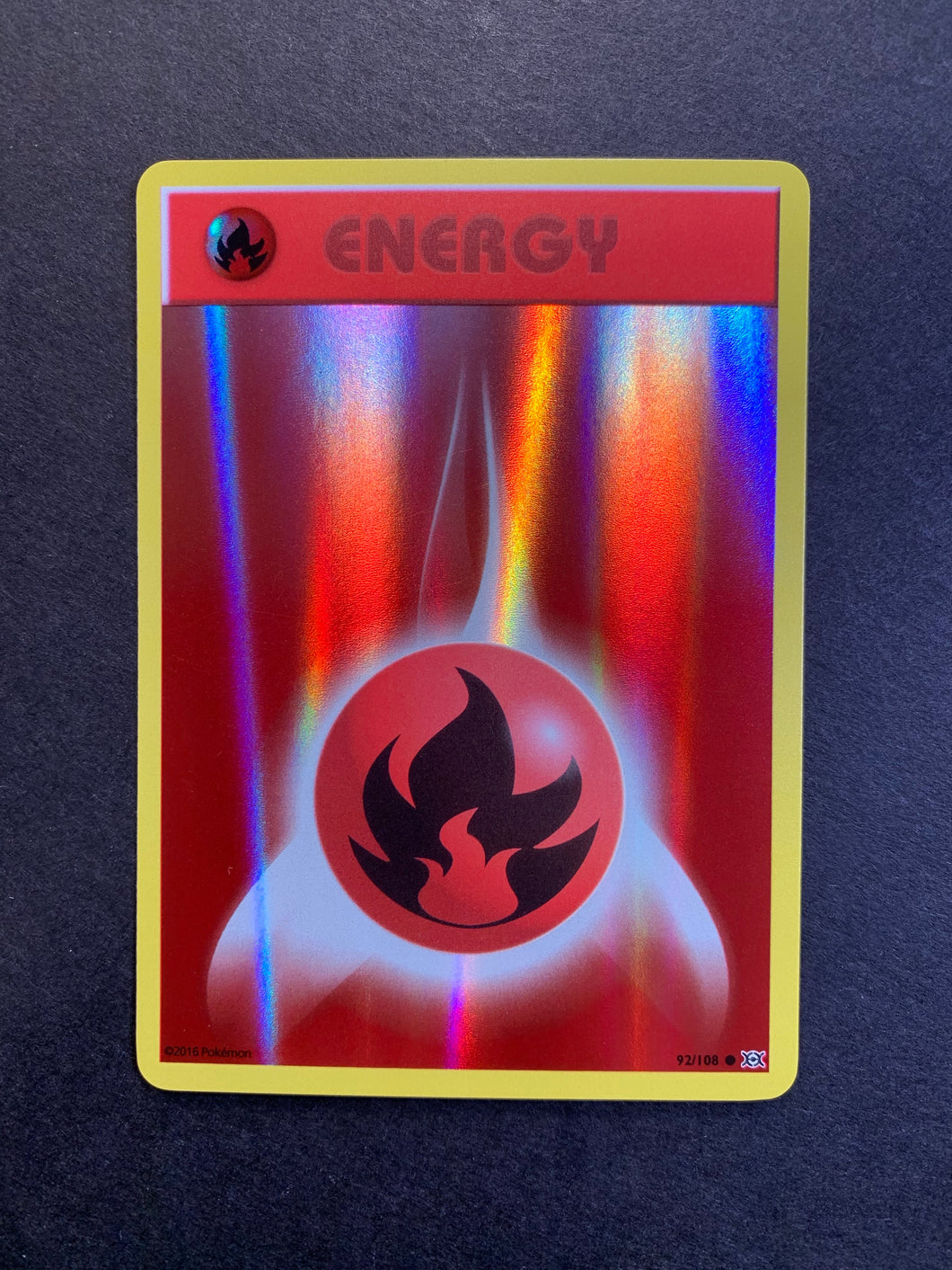 Fire Energy - 92/108 Reverse Holo - XY Evolutions