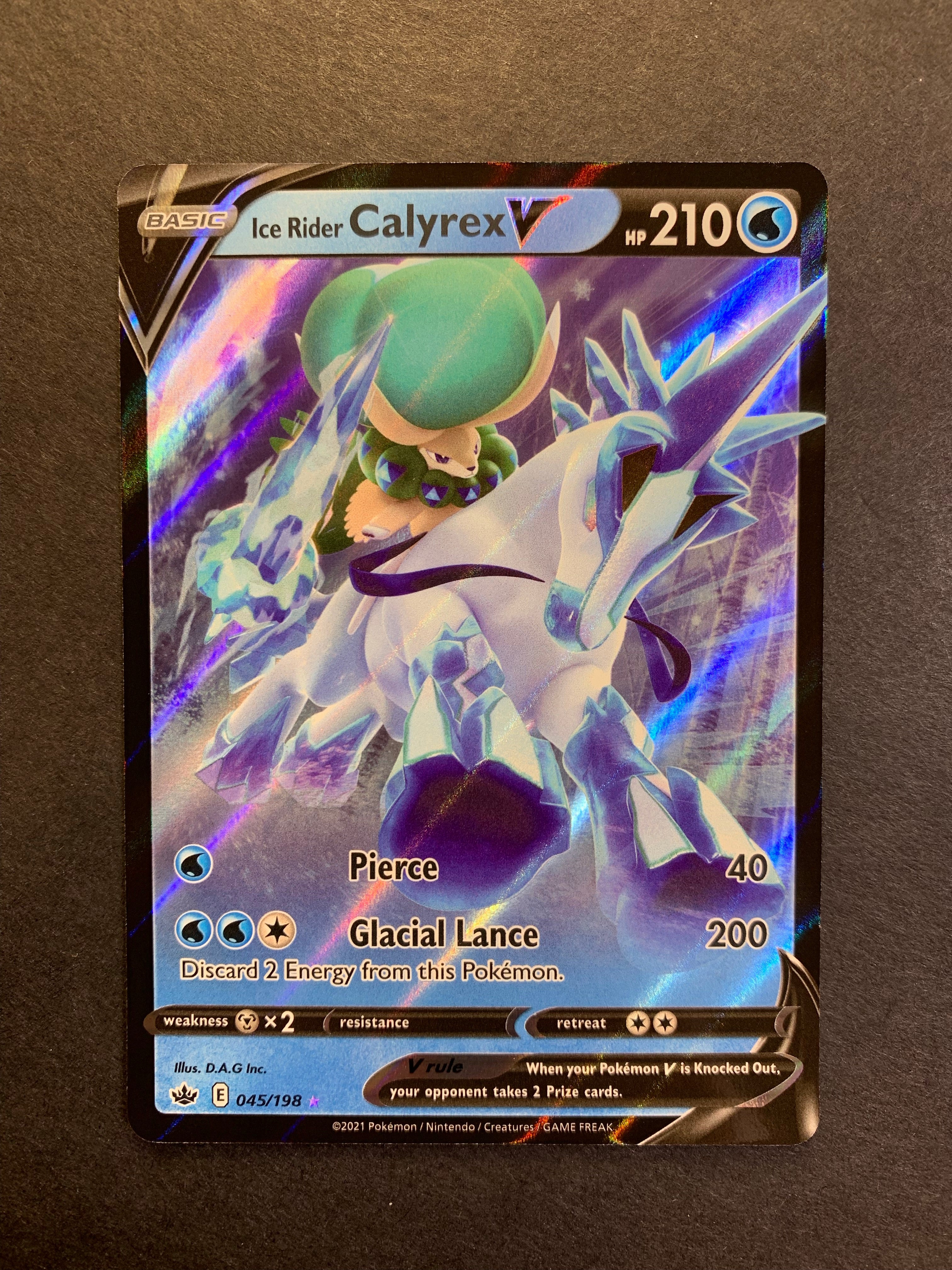 calyrex v pokemon card value Ice Rider Calyrex V - 045/198 Ultra Rare