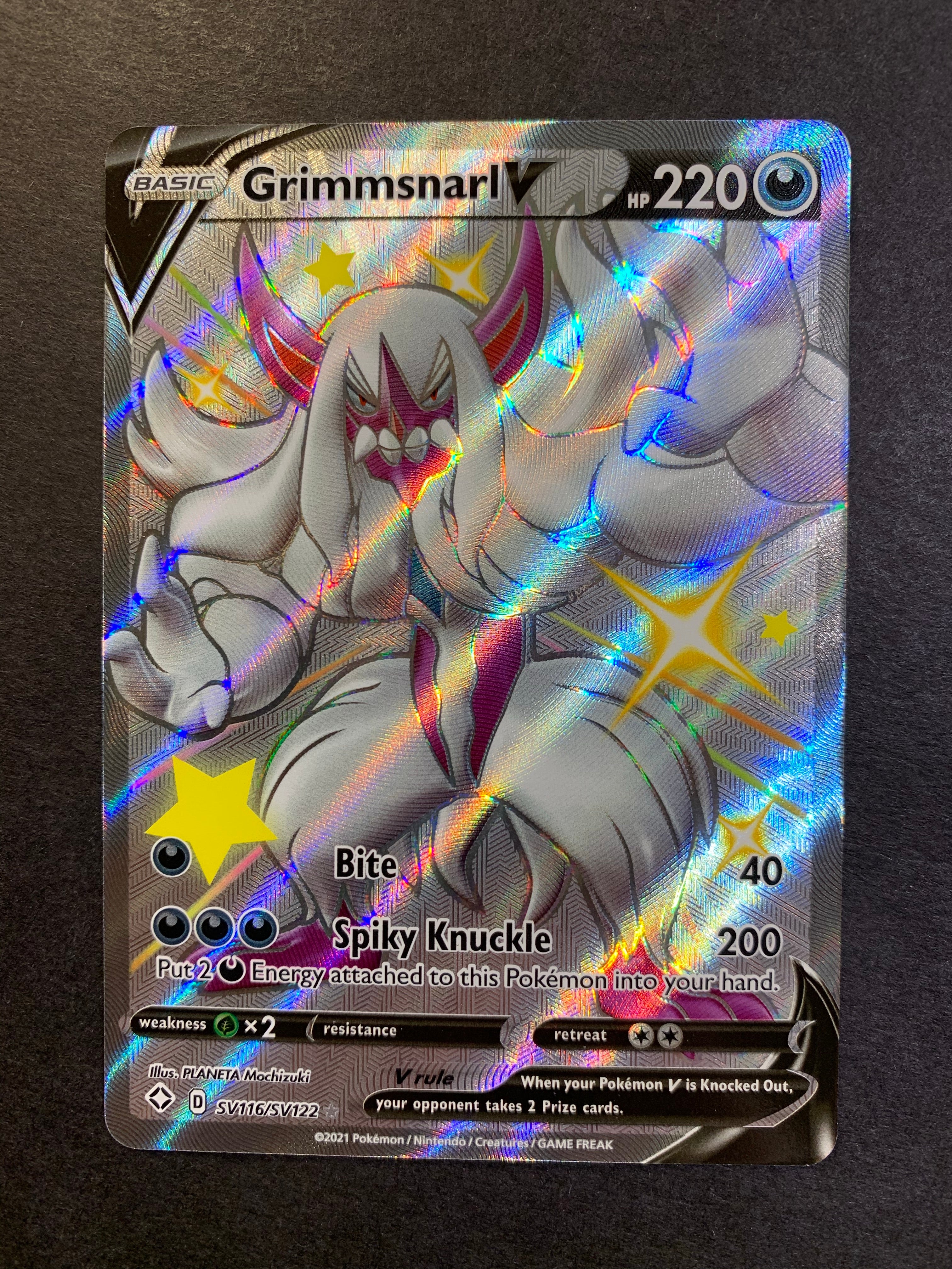 shiny grimmsnarl pokemon card Grimmsnarl V - SV116/SV122 Shiny Full Art Ultra Rare
