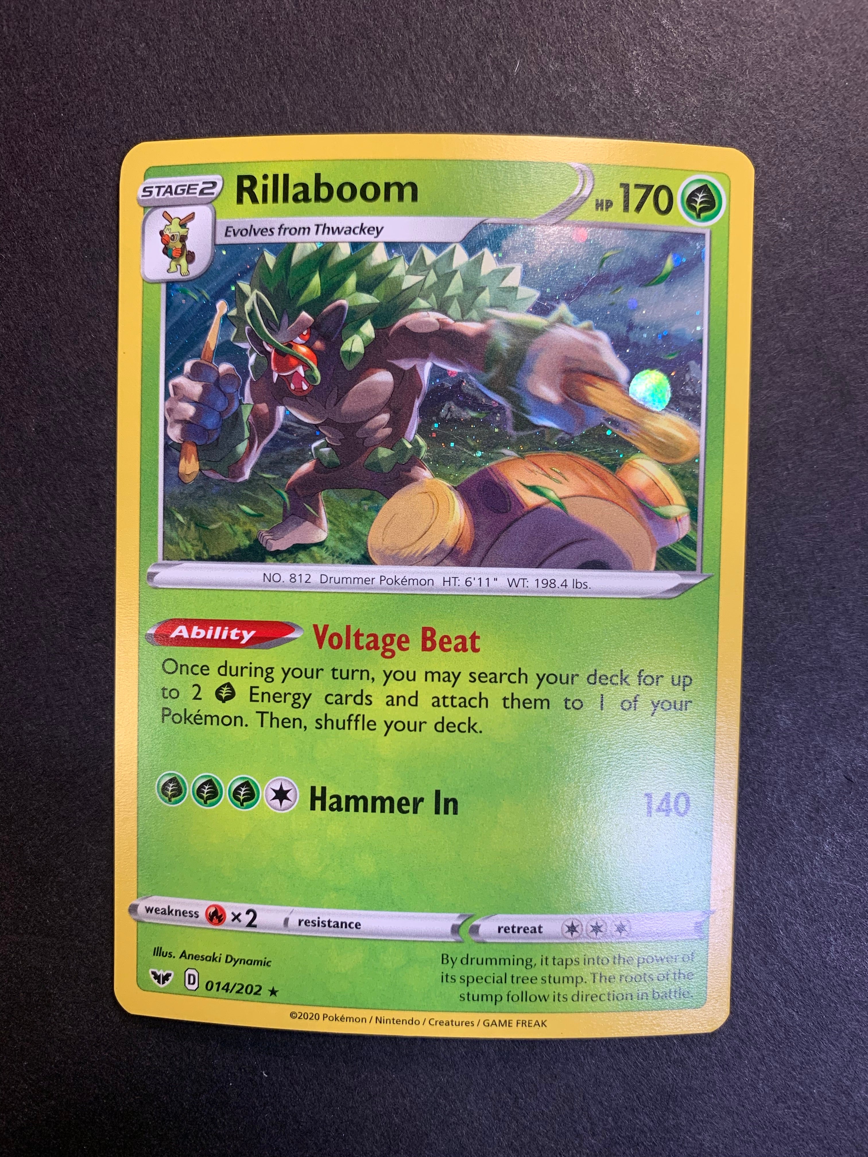 Rillaboom - 014/202 Sword & Shield Cosmos Holo Rare Pokemon