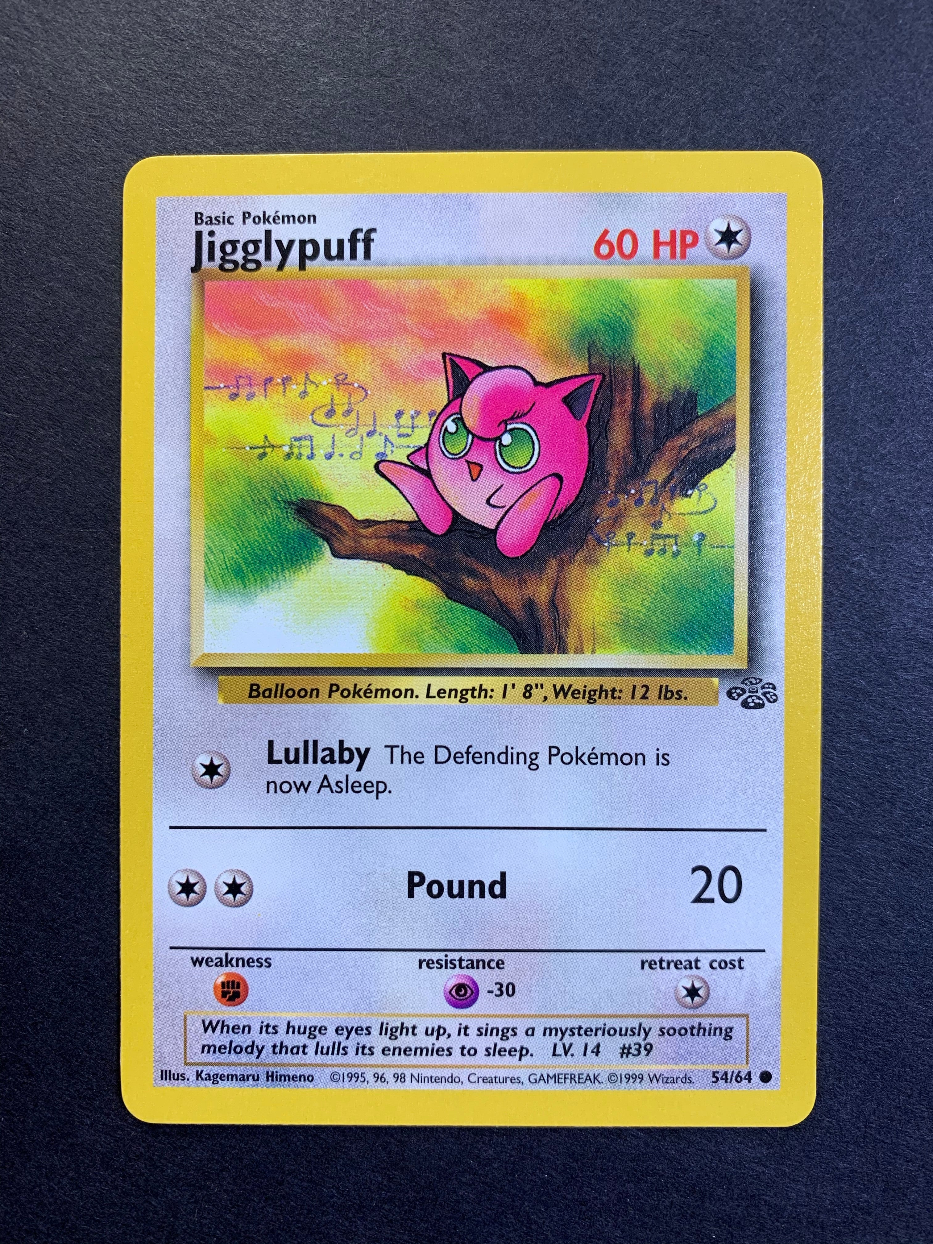 Pokémon Jigglypuff 54/64 Jungle Set 2000 (Tiny Crease - Portuguese)