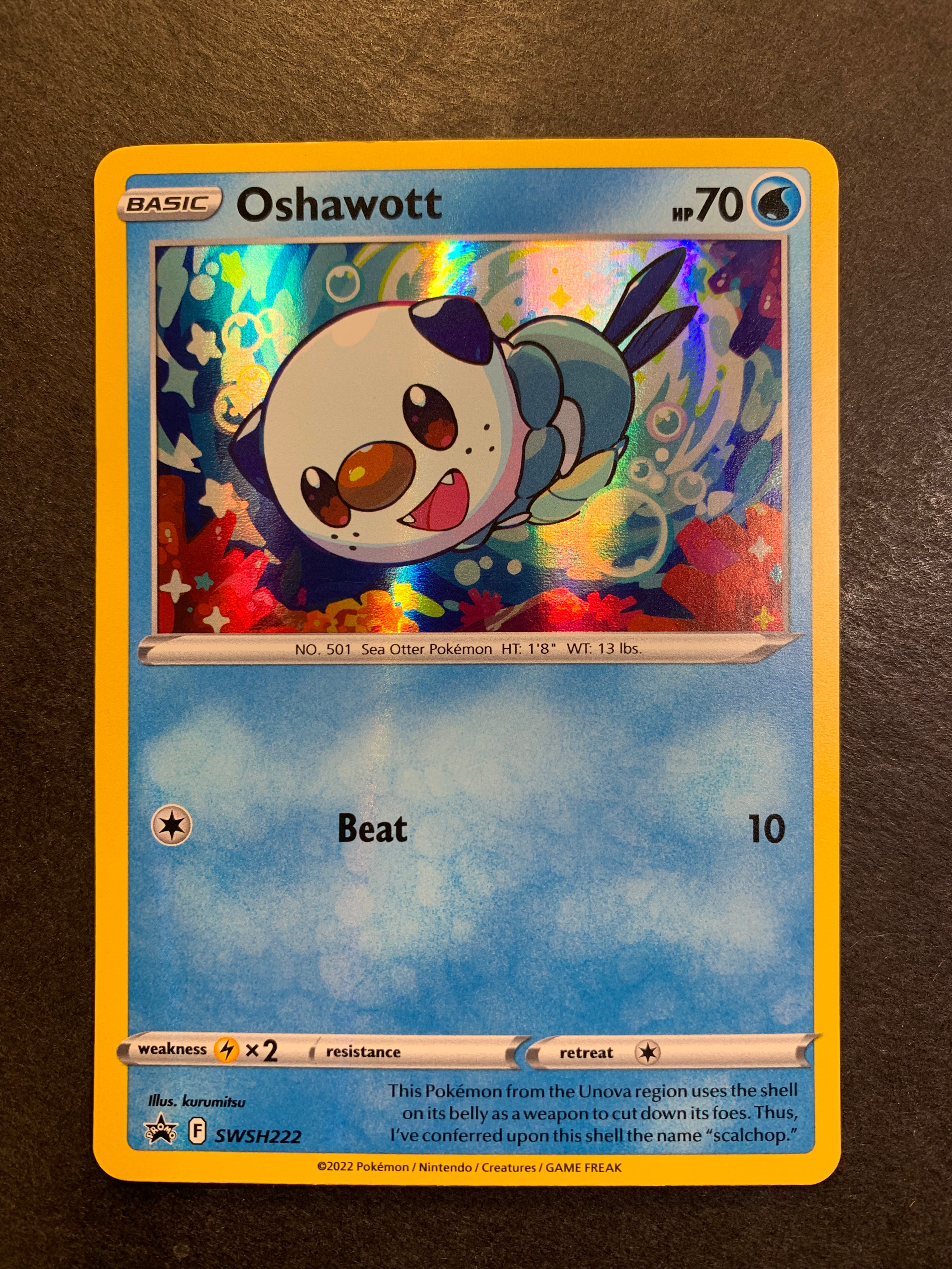 Oshawott - SWSH222 Holo Rare Promo Oshawott - SWSH222 Holo Rare Promo
