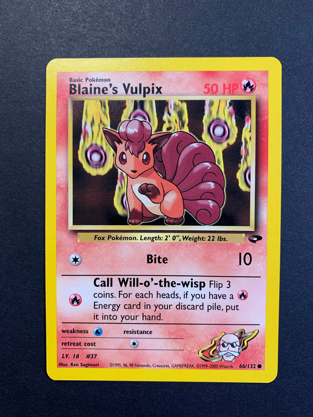 Blaines Vulpix - 66/132 Vintage Gym Challenge Blaines Vulpix - 66/132 Vintage Gym Challenge