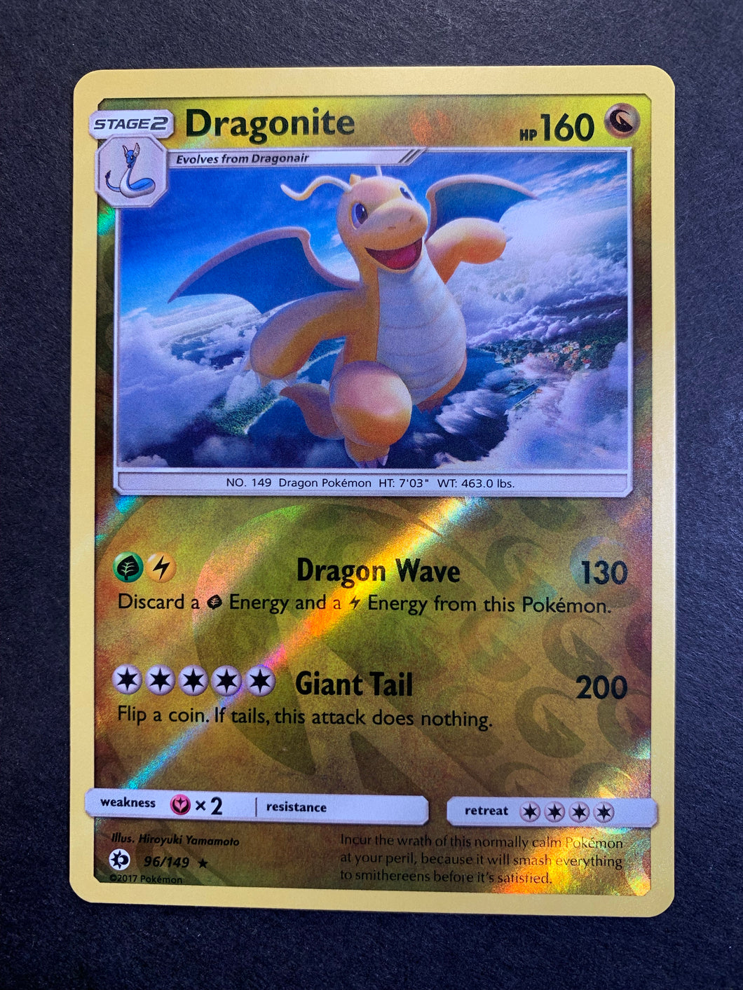 Dragonite - 96/149 - Holo Rare - Pokemon Sun & Moon Dragonite - 96/149 - Holo Rare - Pokemon Sun & Moon