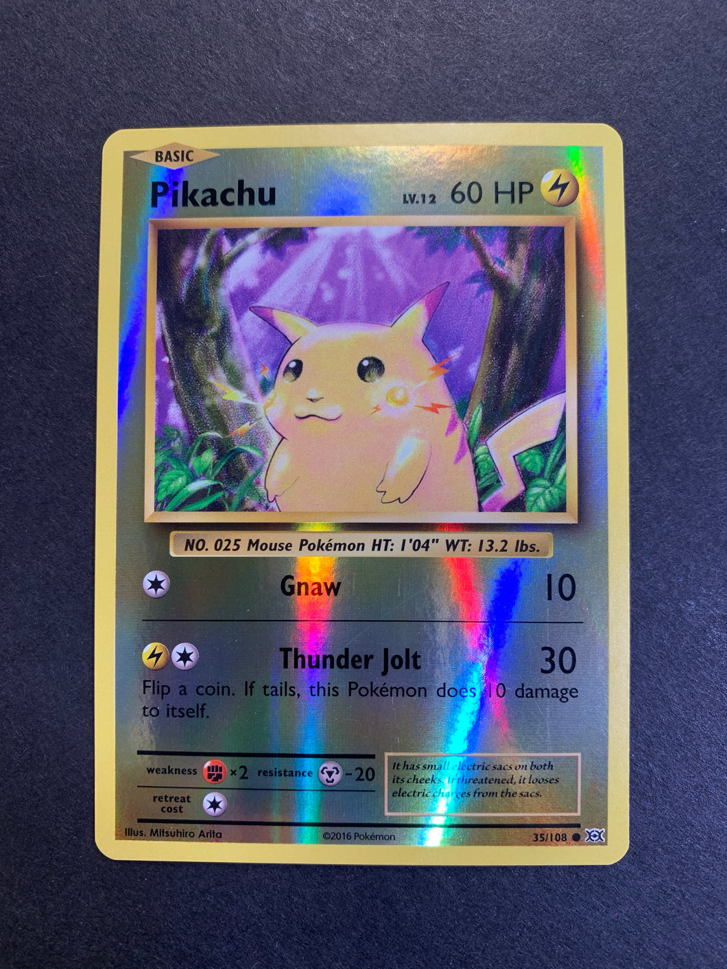 Pikachu - 35/108 Reverse Holo - XY Evolutions Set JAB Games13 Pikachu - 35/108 Reverse Holo - XY Evolutions Set JAB Games13