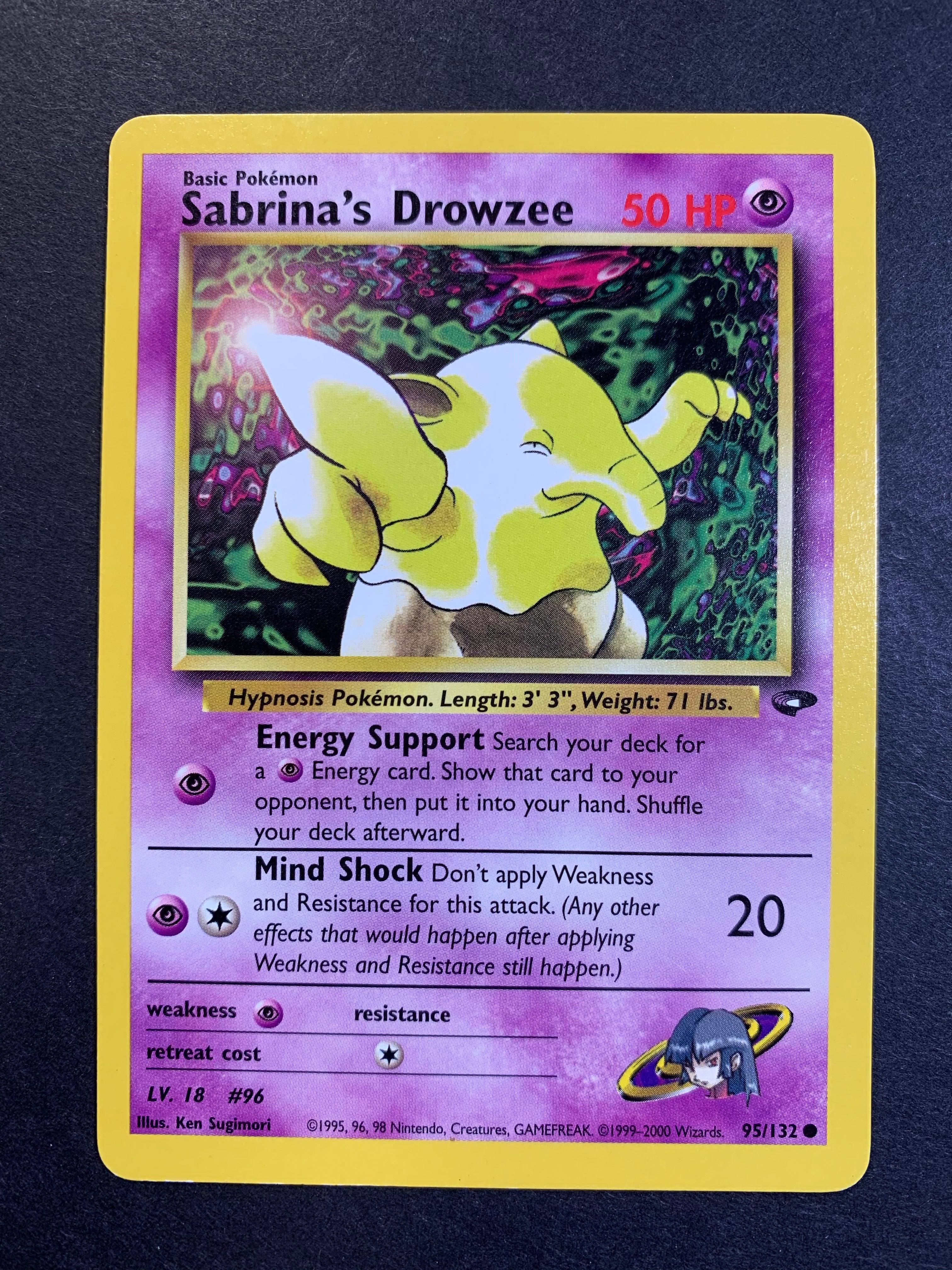 Pokemon Gym Challenge Common Sabrina's Drowzee #95 [1st Edition]