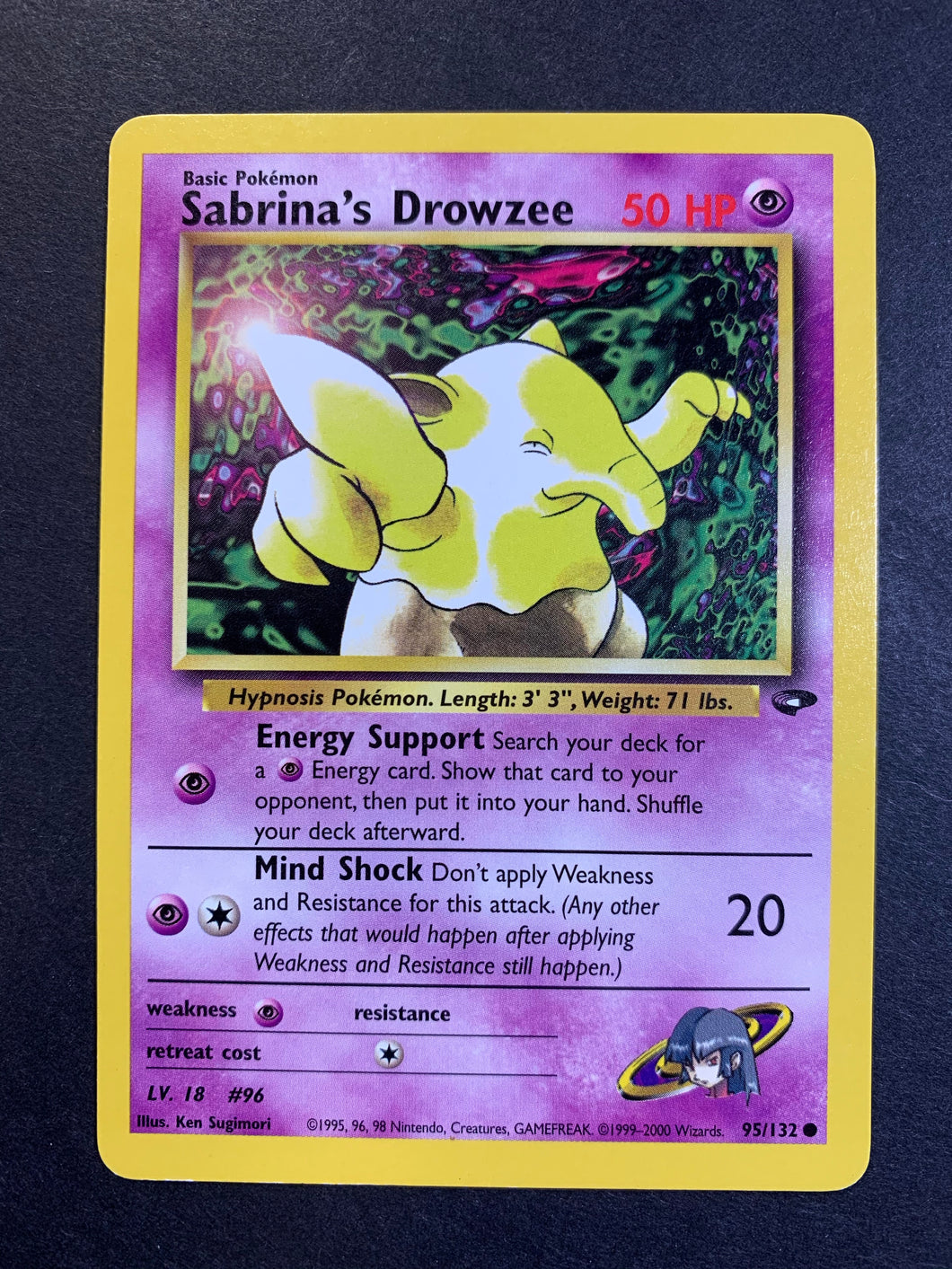 1995 drowzee pokemon card Vintage Common (Italian) - Drowzee Base Set Non-Holo Pokemon Card 49/102