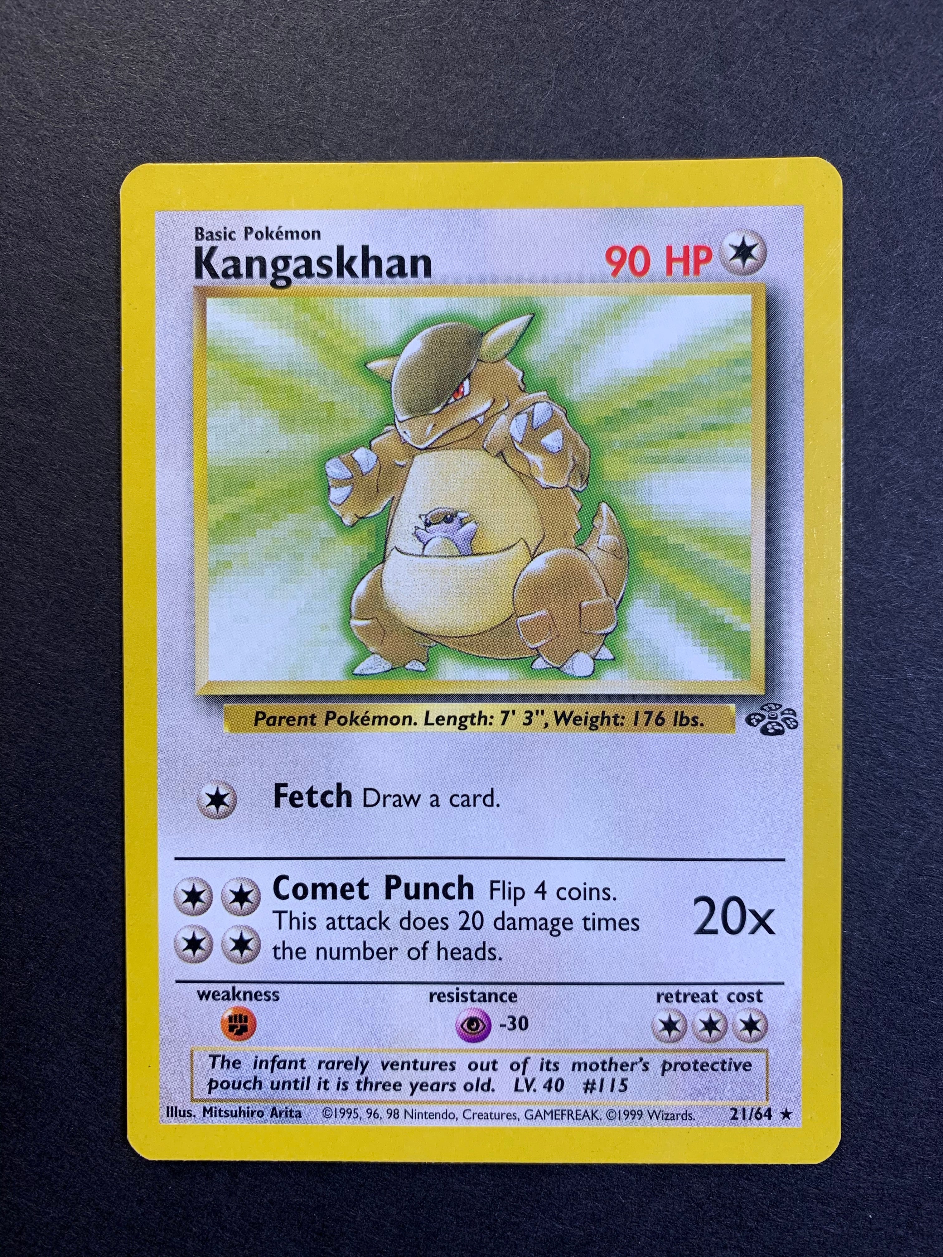 Kangaskhan - 21/64 Non-Holo Rare - Jungle Set Kangaskhan - 21/64 Non-Holo Rare - Jungle Set