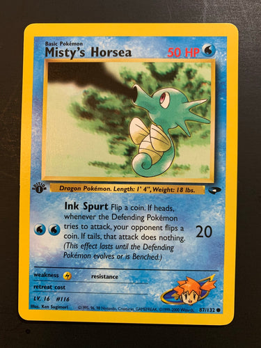 Misty’s Horsea 1st Edition - 87/132 Gym Challenge