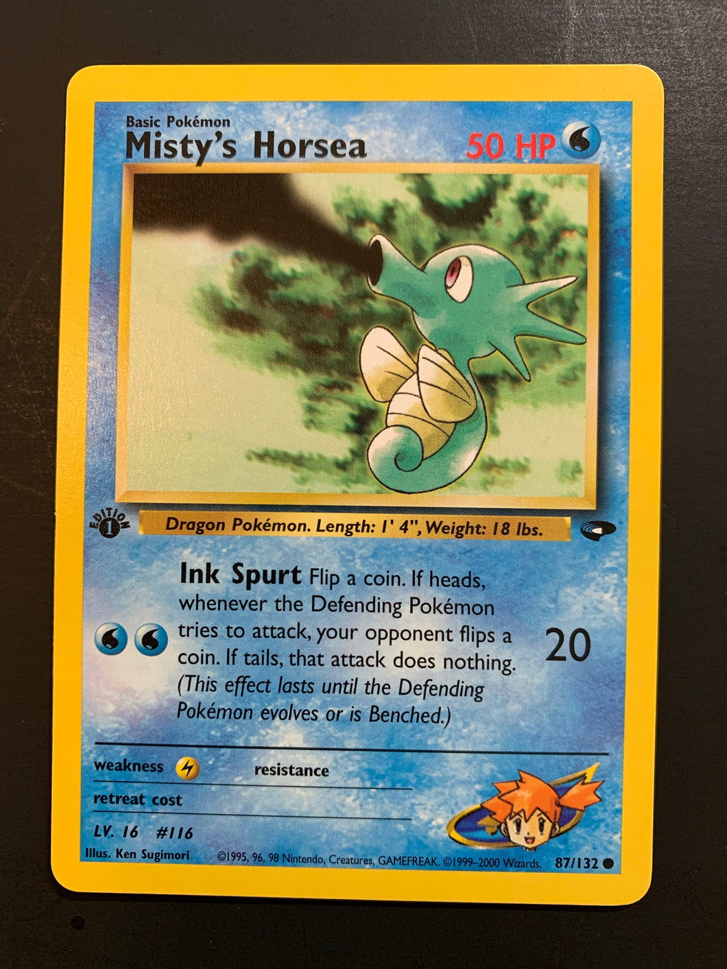 Misty's Horsea 1st Edition - 87/132 Gym Challenge JAB Games13 Misty's Horsea 1st Edition - 87/132 Gym Challenge JAB Games13