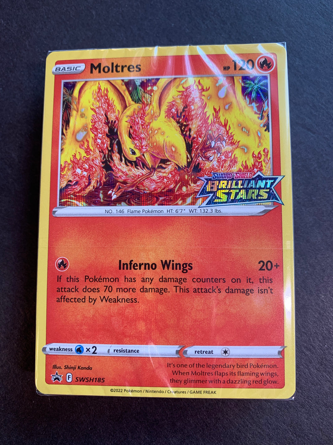 Moltres - SWSH185 Holo Rare Sealed Brilliant Stars Prerelease Promo Pa JAB Games13 Moltres - SWSH185 Holo Rare Sealed Brilliant Stars Prerelease Promo Pa JAB Games13