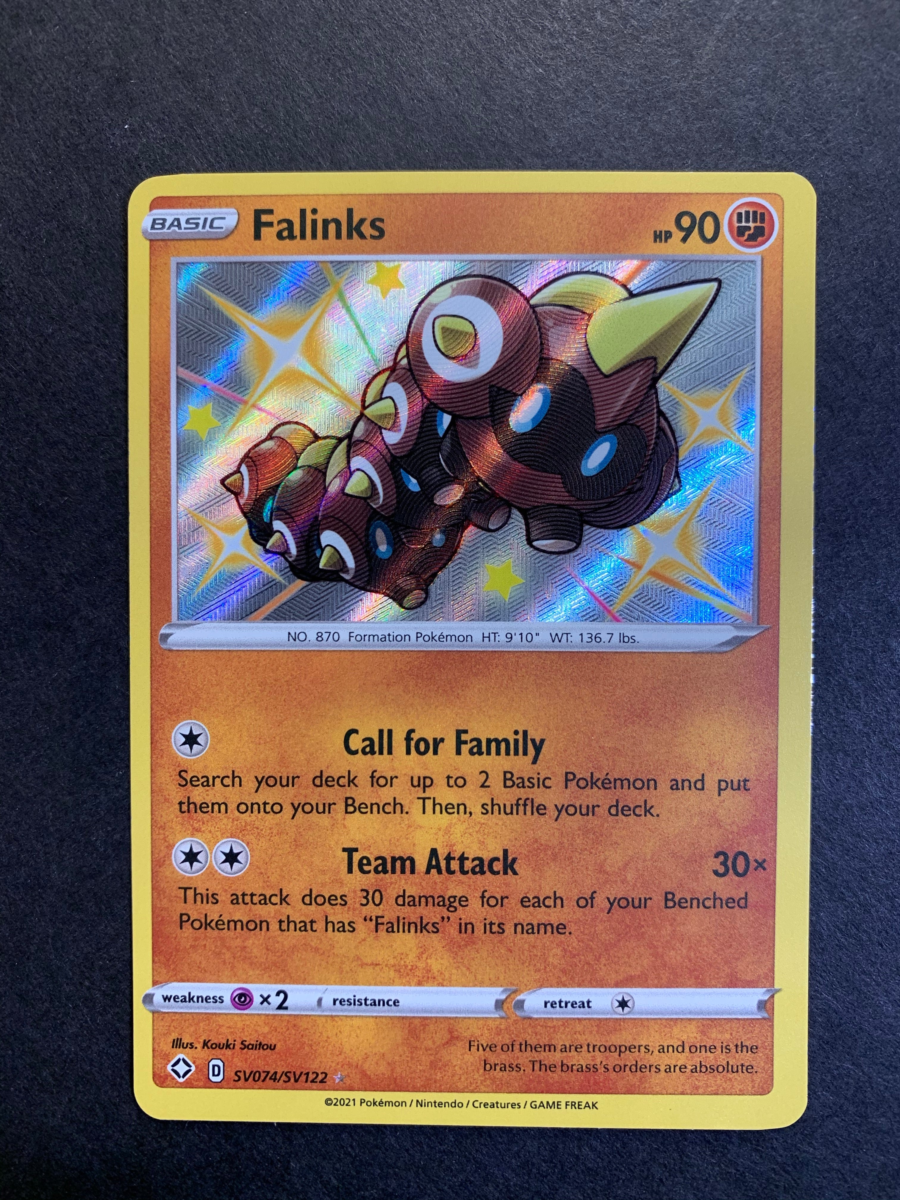 shiny falinks pokemon card Falinks - SV074/SV122 Shiny Holo Rare