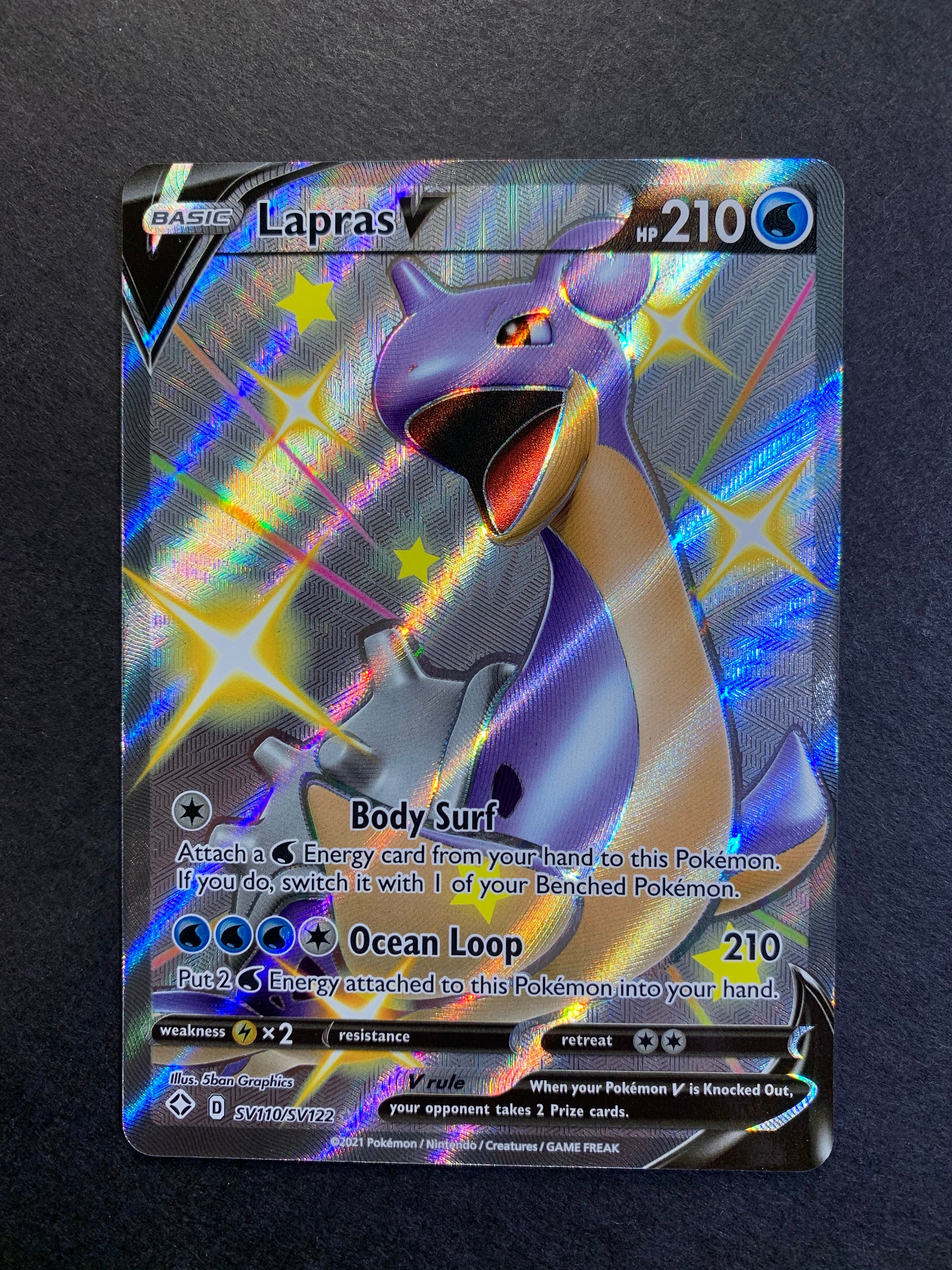 Lapras V - SV110/SV122 Shiny Full Art Ultra Rare - Shining Fates JAB Games13 Lapras V - SV110/SV122 Shiny Full Art Ultra Rare - Shining Fates JAB Games13