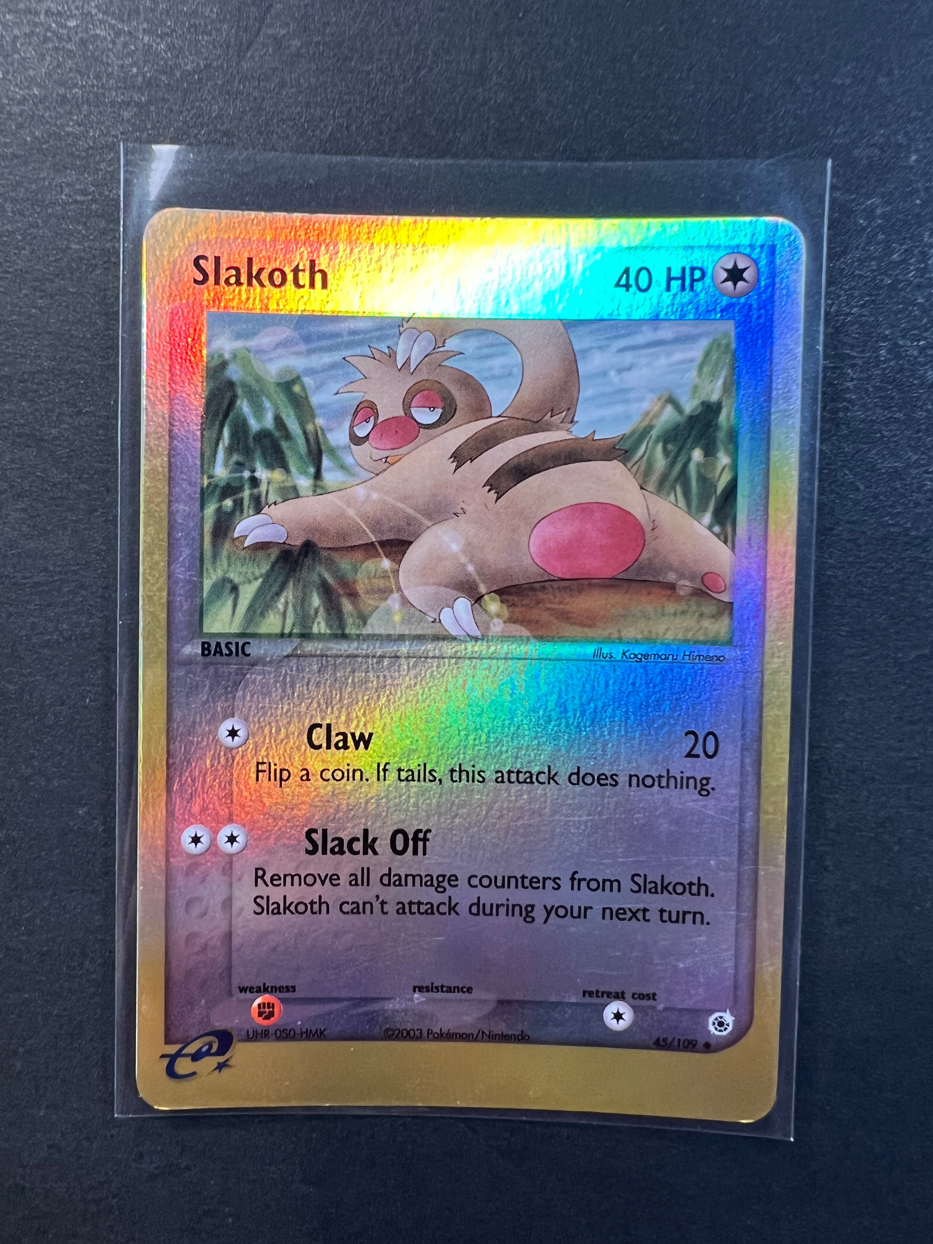Slakoth - 45/109 Reverse Holo - EX Ruby & Sapphire Slakoth - 45/109 Reverse Holo - EX Ruby & Sapphire