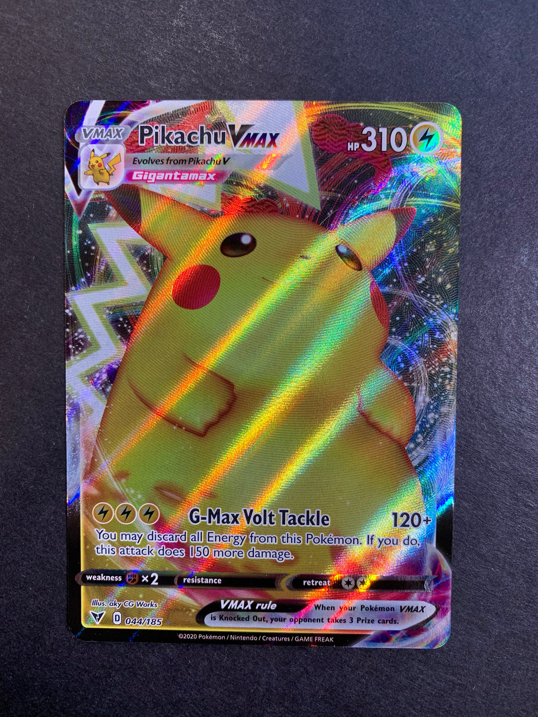 Pikachu VMax - 044/185 Full Art Ultra Rare - Vivid Voltage JAB Games13 Pikachu VMax - 044/185 Full Art Ultra Rare - Vivid Voltage JAB Games13