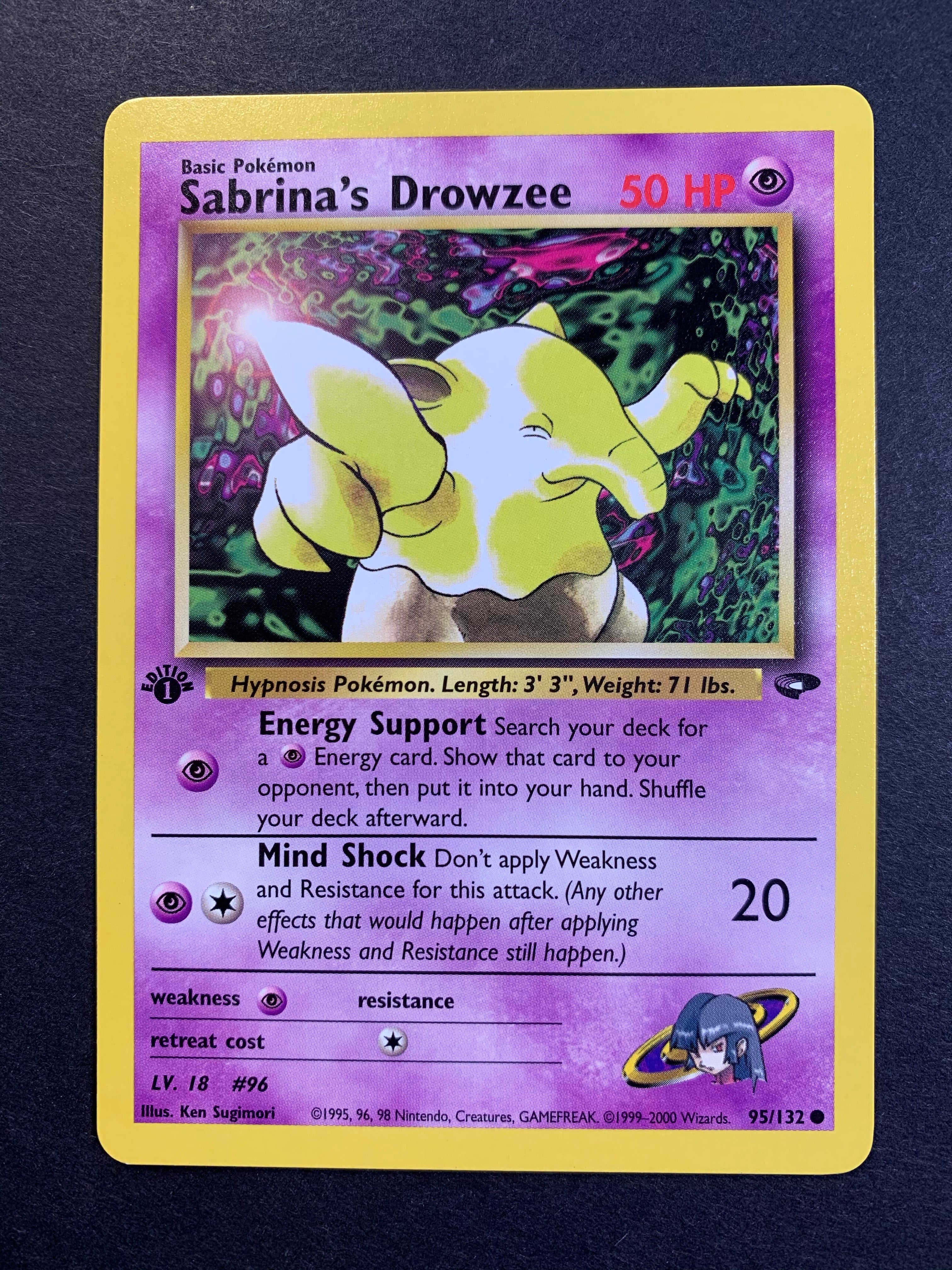 Pokemon Gym Challenge Common Sabrina's Drowzee #95 [1st Edition]