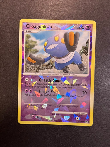 Croagunk - 13/17 “Cracked Ice” Reverse Holo Promo - POP Series 8