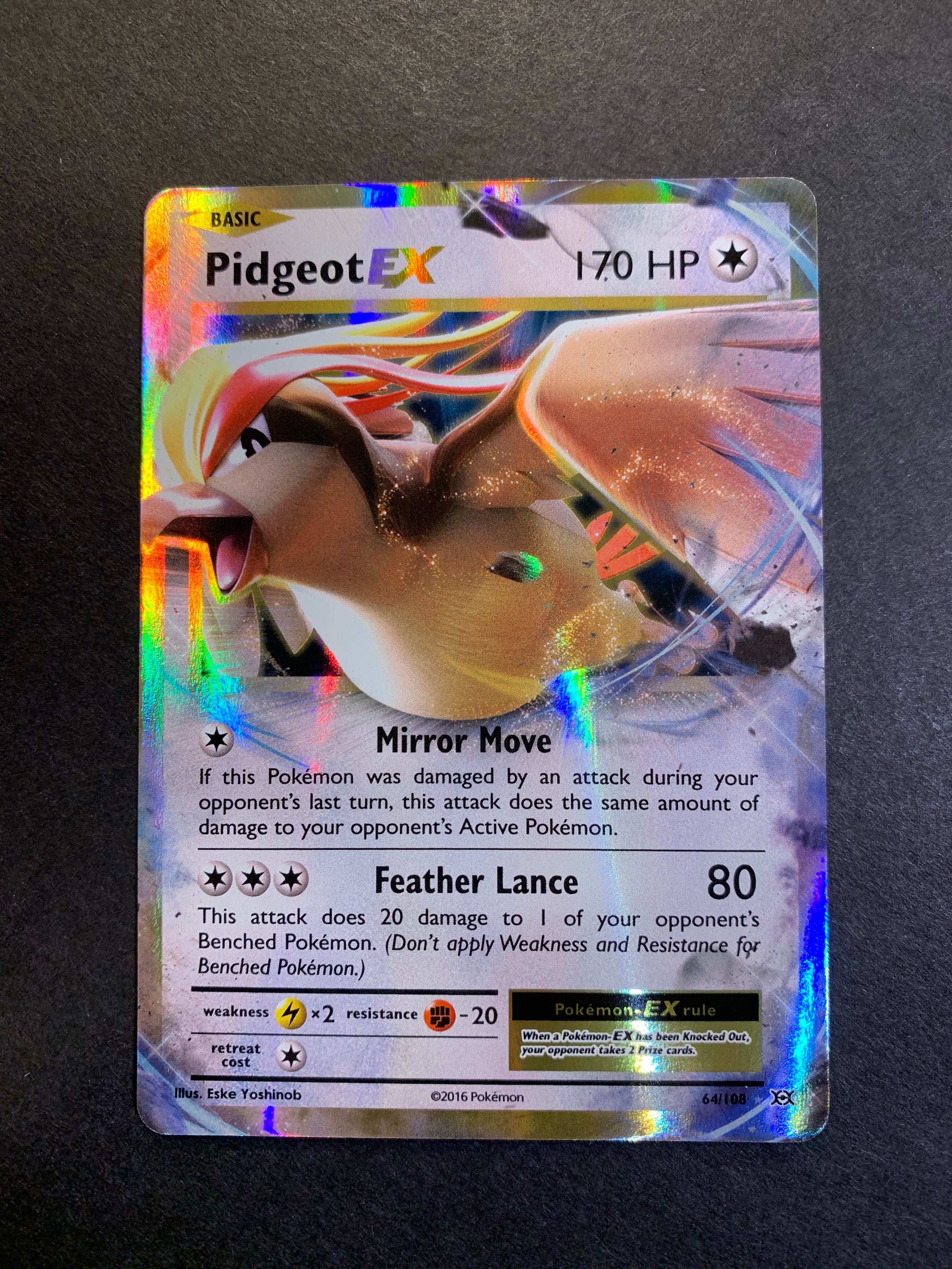 Pidgeot EX - 64/108 Ultra Rare - XY Evolutions – JAB Games13