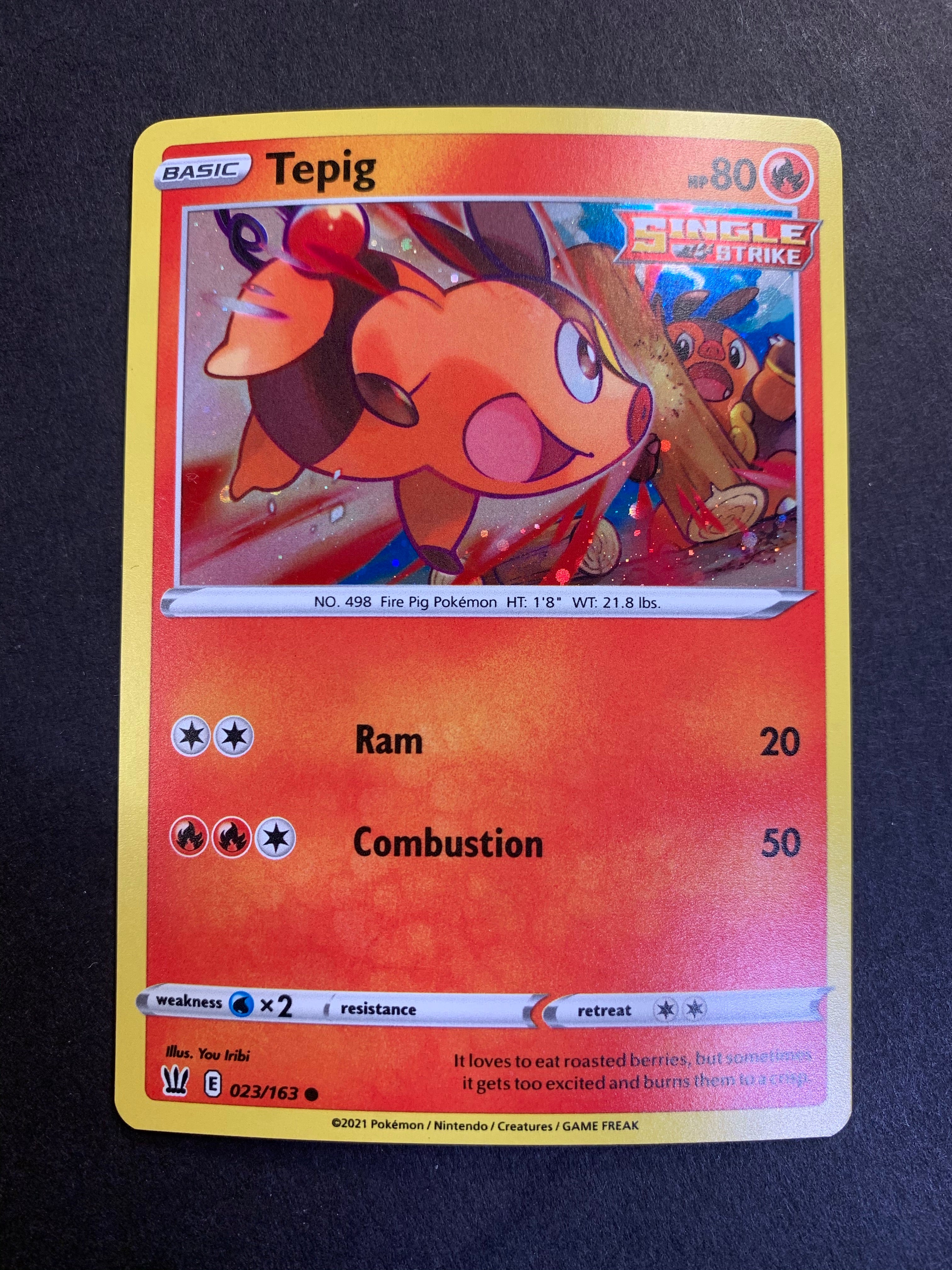 Tepig - 023/163 Holo Rare Promo - Battle Styles JAB Games13 Tepig - 023/163 Holo Rare Promo - Battle Styles JAB Games13