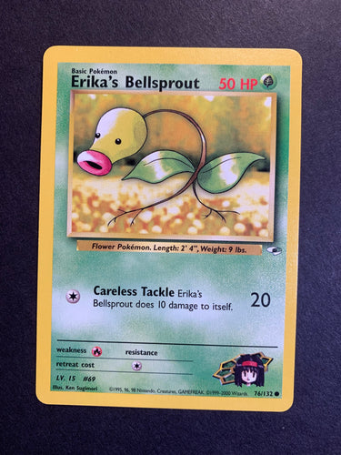 bellsprout pokemon card value (Japanese) - Vending Machine Series 3 - - no code Weakness Fire 2 Retreat Cost Games | 199s Rare Vintage