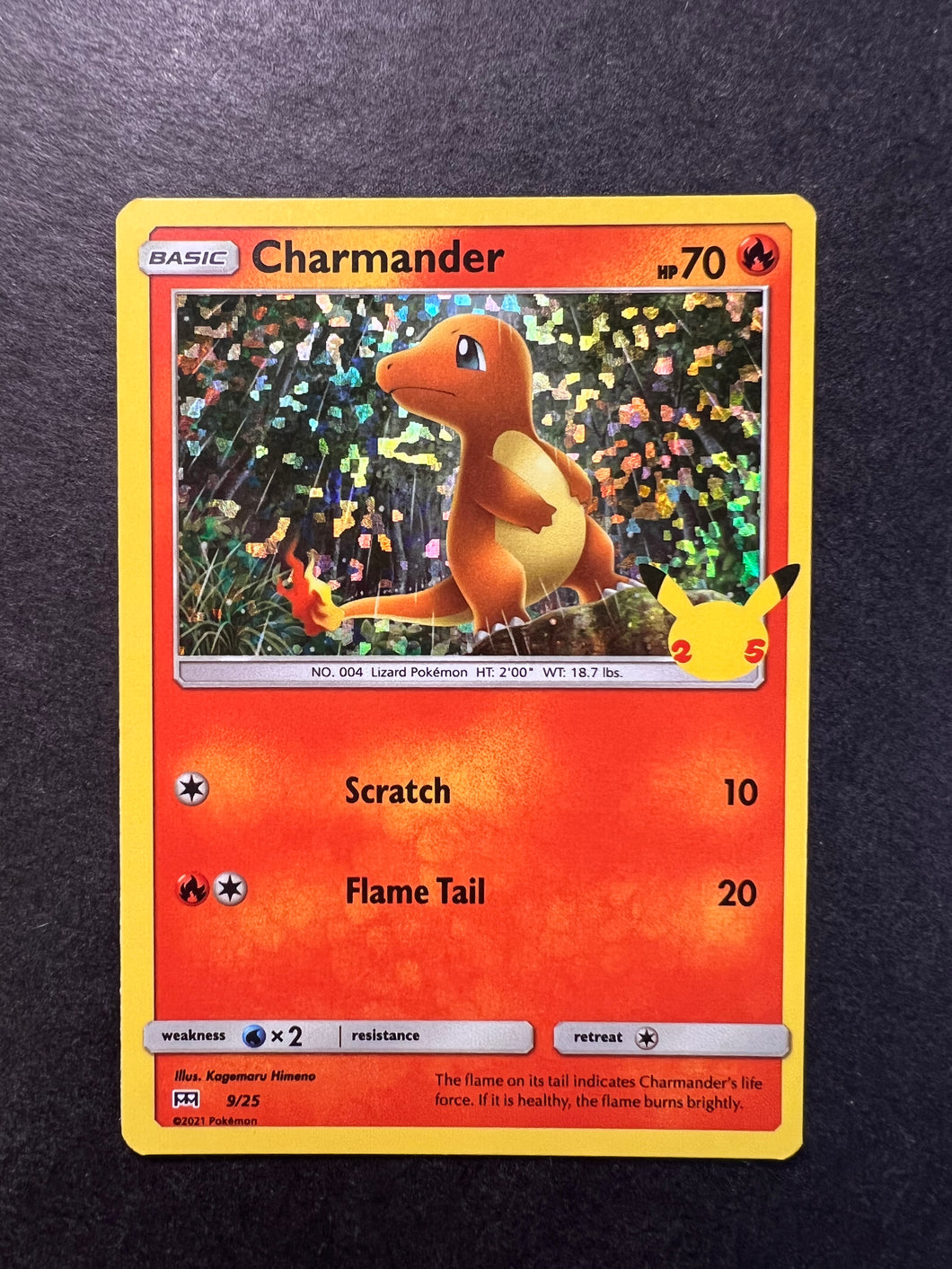 Charmander - 9/25 Holo Rare - 2021 Pokemon McDonald's Anniversary Prom JAB Games13 Charmander - 9/25 Holo Rare - 2021 Pokemon McDonald's Anniversary Prom JAB Games13