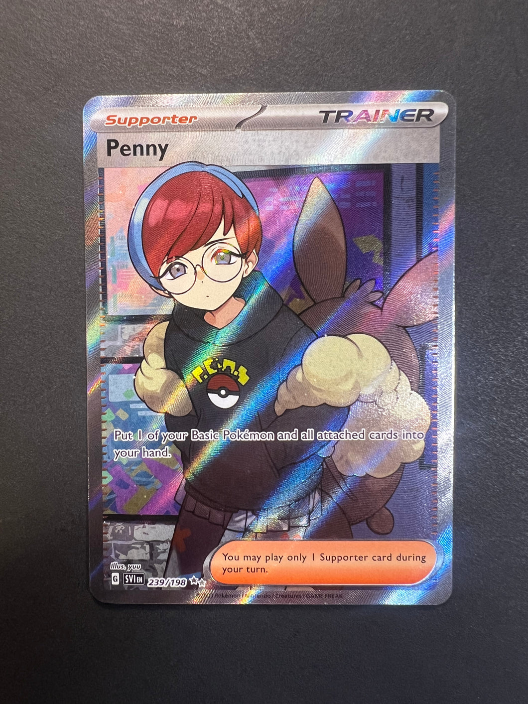Penny - 239/198 Full Art Ultra Rare Trainer - Scarlet & Violet JAB Games13 Penny - 239/198 Full Art Ultra Rare Trainer - Scarlet & Violet JAB Games13