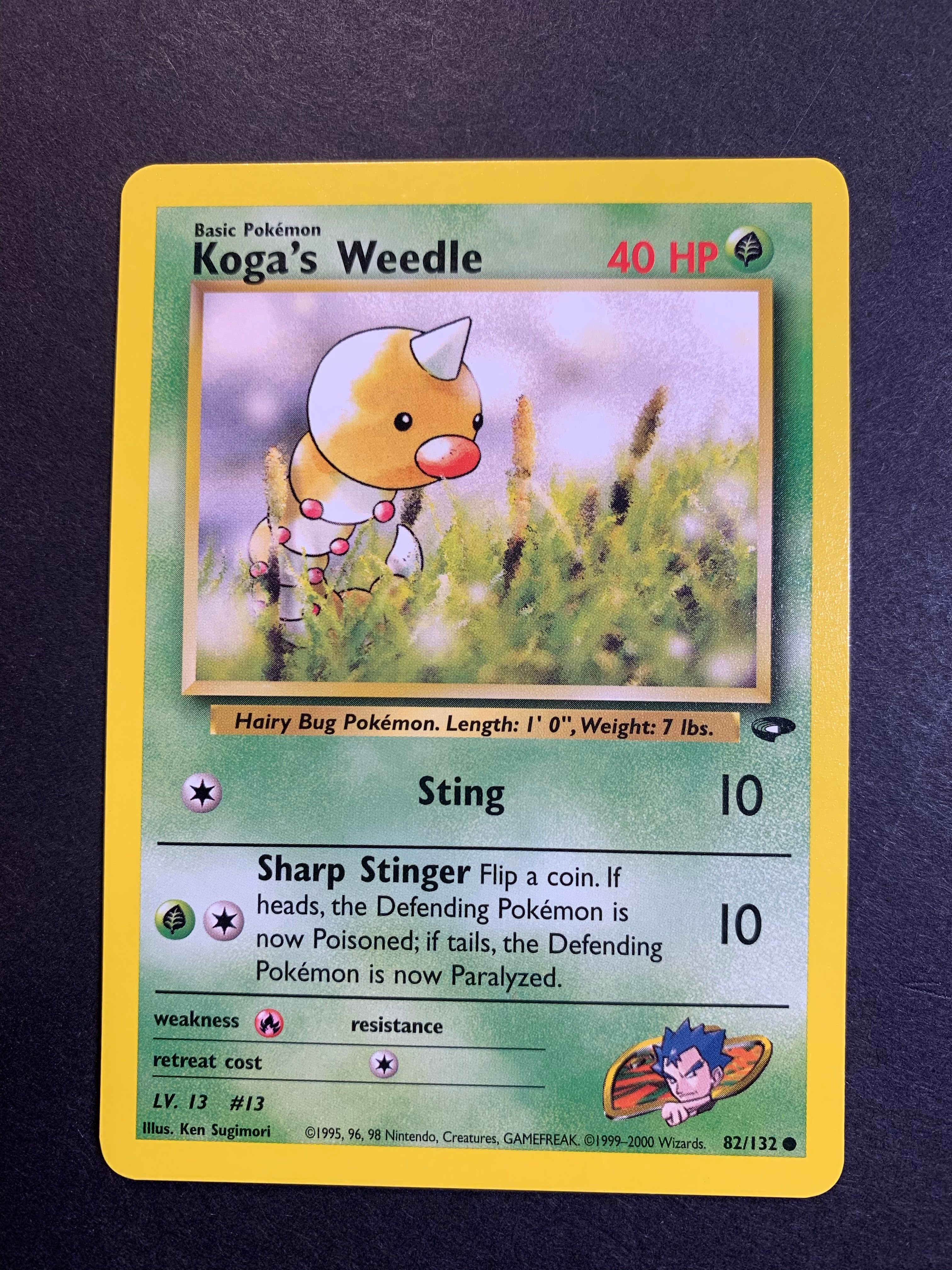 weedle pokemon card value Koga's Weedle (82/132) [Gym Challenge Unlimited] Moderately Played