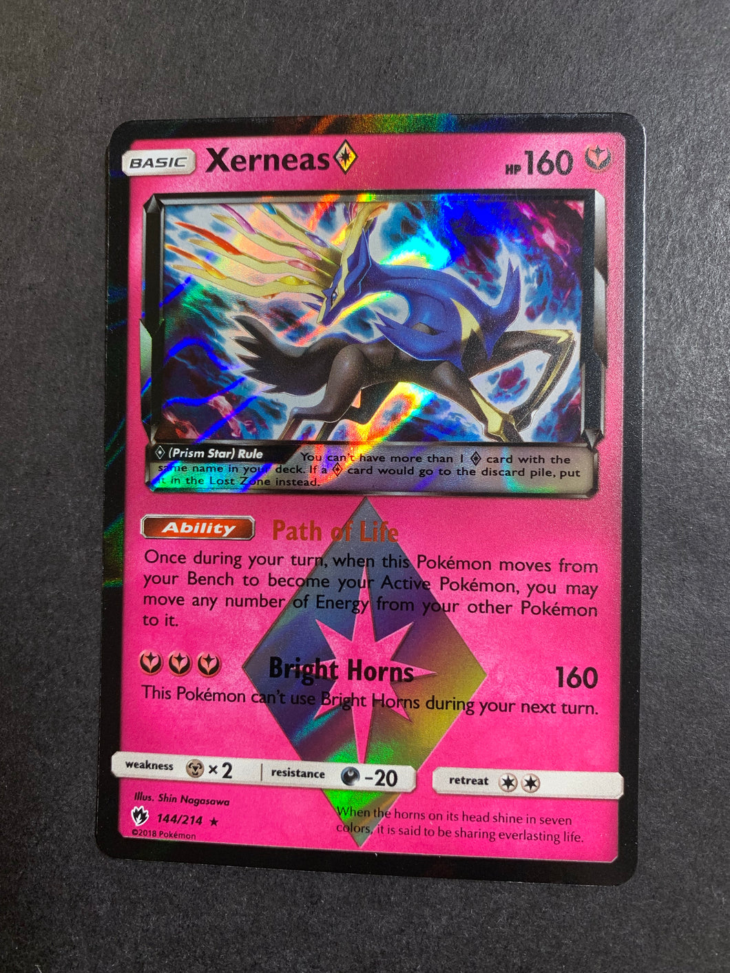Pokemon Lost Thunder Xerneas Prism Star #144 Pokemon Lost Thunder Xerneas Prism Star #144