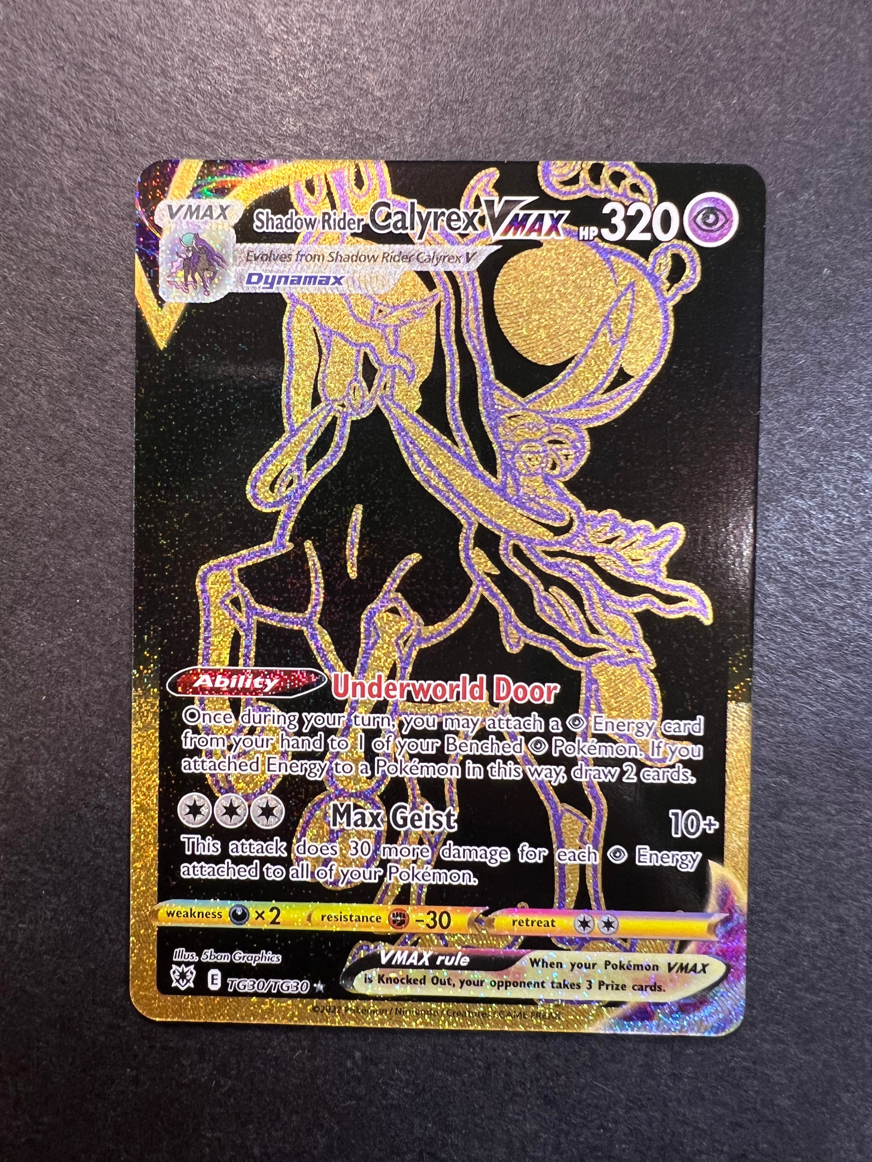 Shadow Rider Calyrex Vmax - TG30/TG30 Gold Full Art Ultra Rare - Astra JAB Games13 Shadow Rider Calyrex Vmax - TG30/TG30 Gold Full Art Ultra Rare - Astra JAB Games13