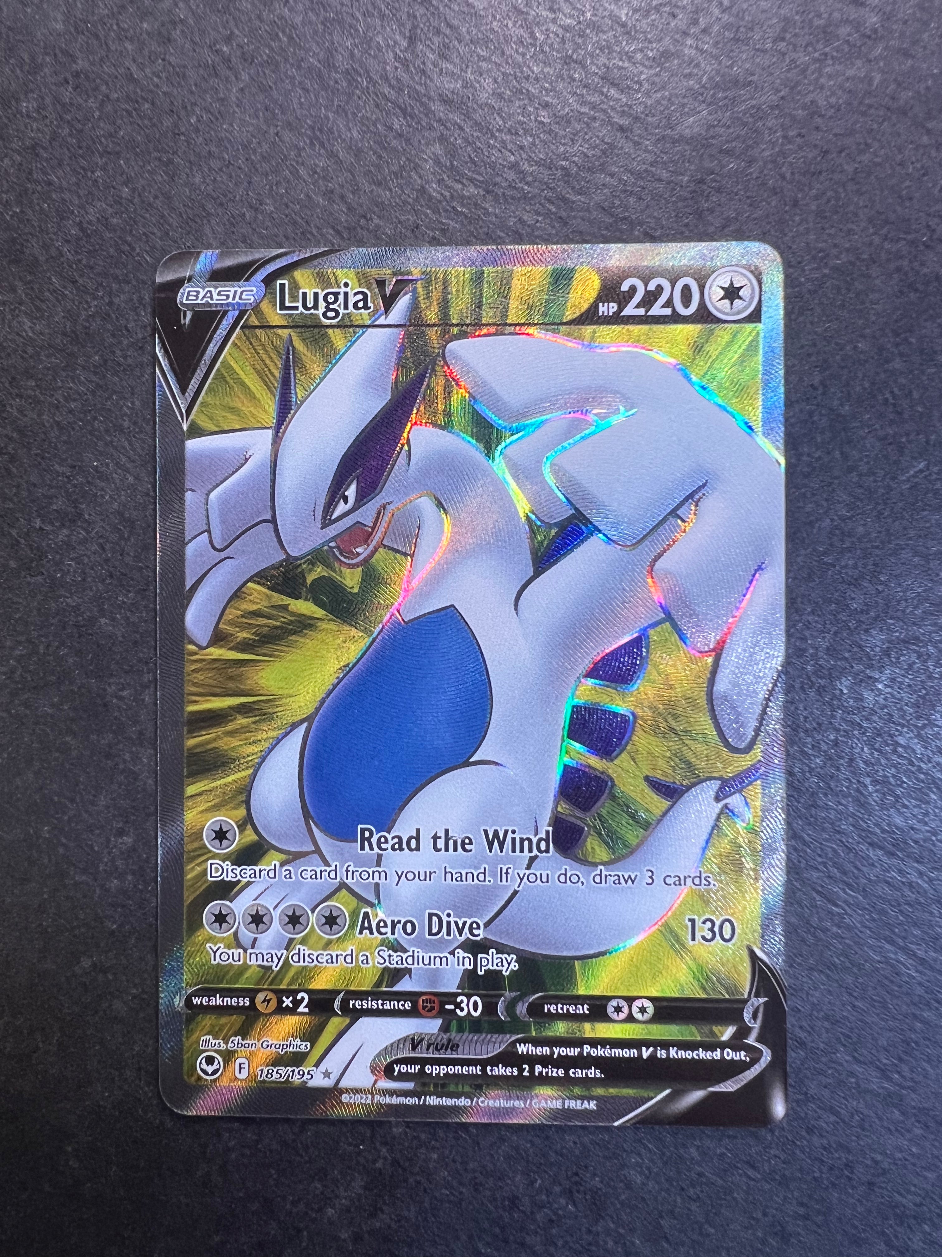 Lugia-V 185/195 in Portuguese Silver Tempest Pokémon TCG