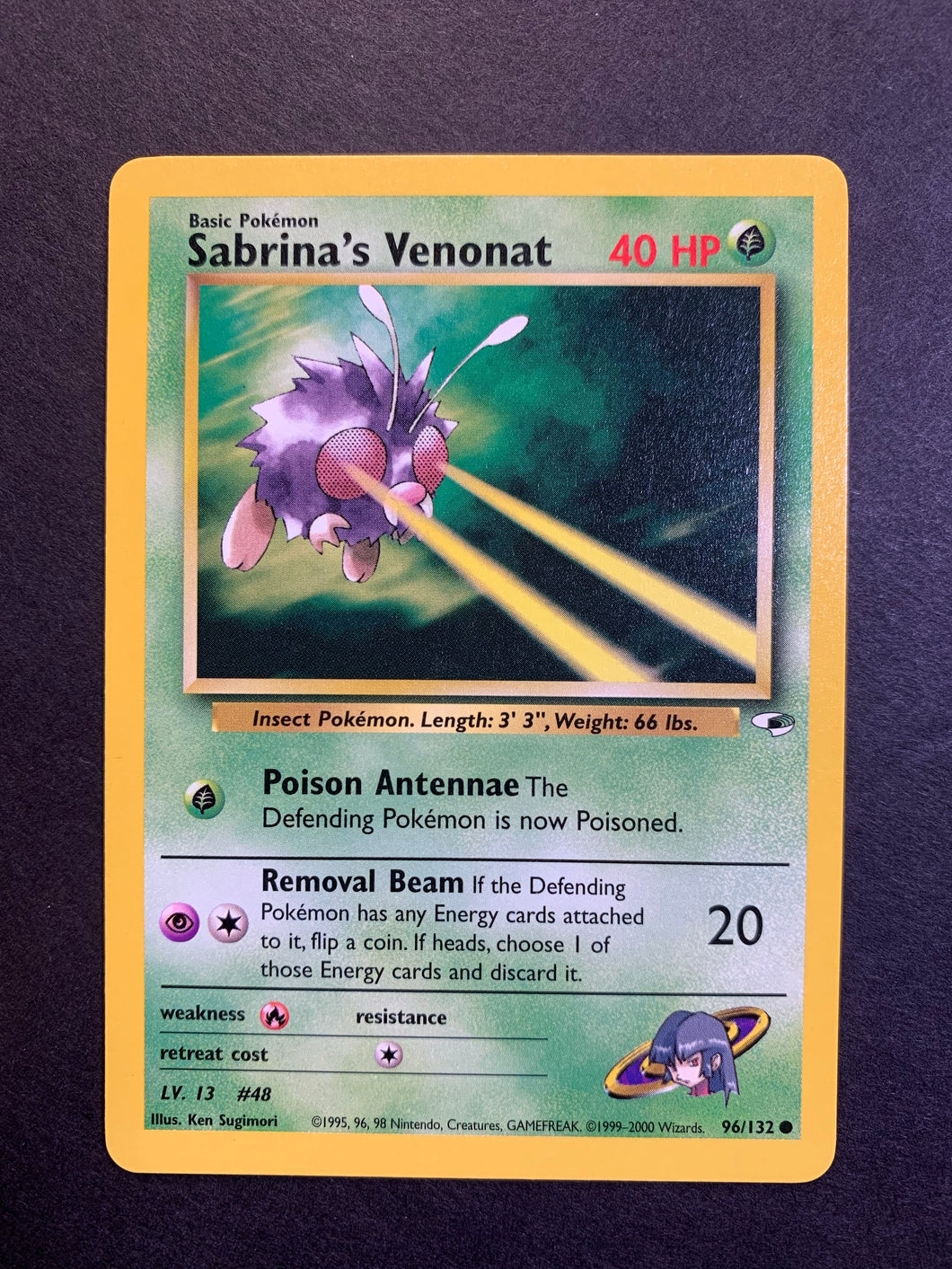 venonat pokemon card Sabrina's Venonat