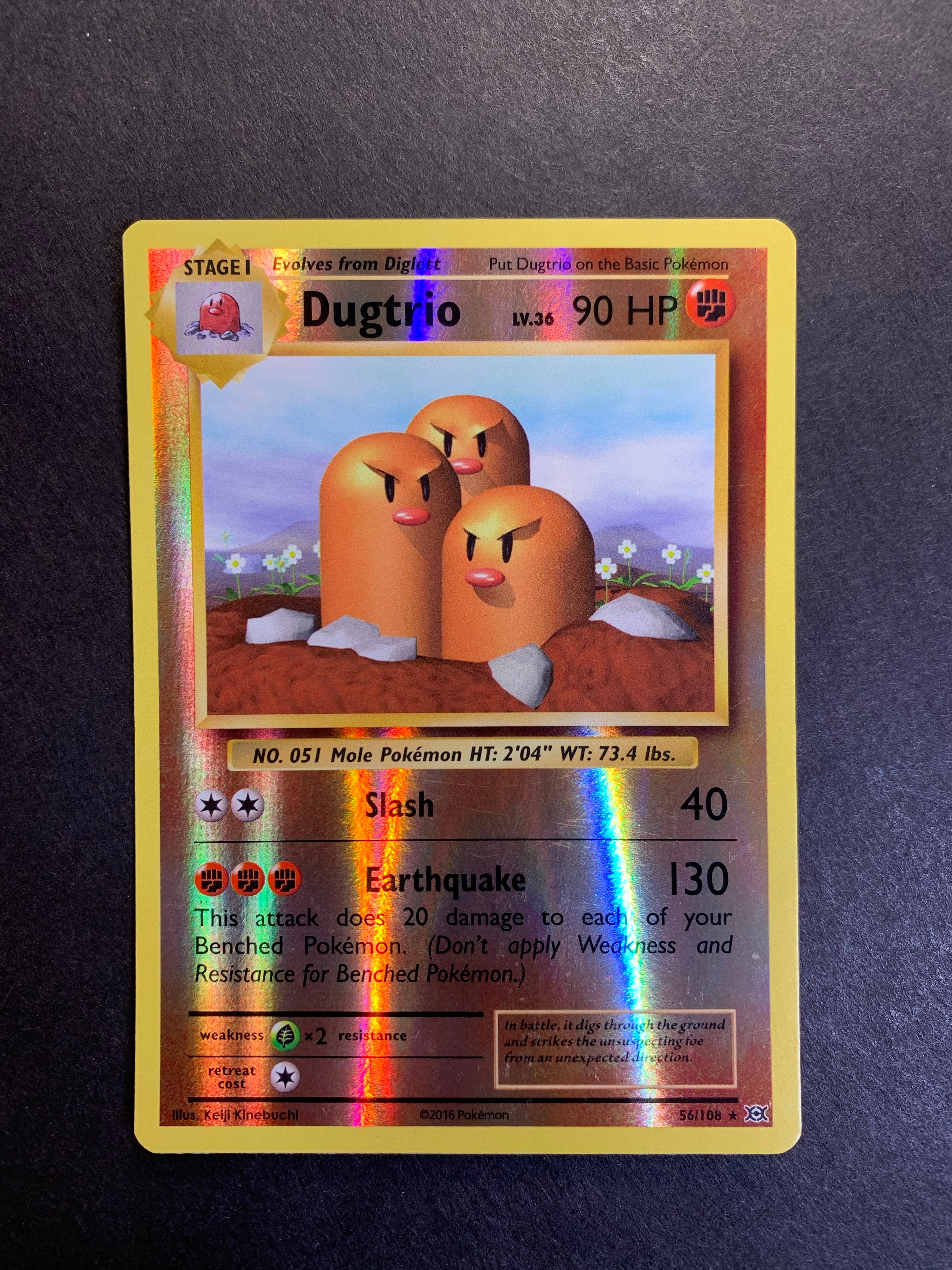 Dugtrio - 56/108 Reverse Holo Rare - XY Evolutions JAB Games13 Dugtrio - 56/108 Reverse Holo Rare - XY Evolutions JAB Games13