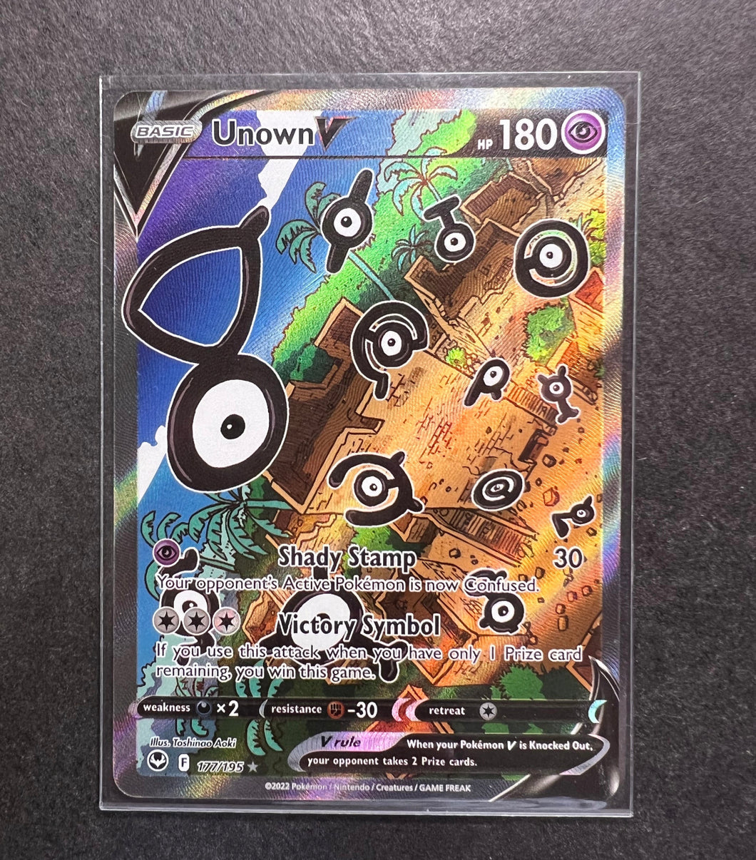 are unown pokemon cards rare Unown V - 177/195 Full Art Ultra Rare