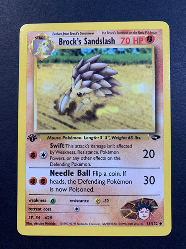 Brock’s Sandslash 1st Edition - 36/132 Gym Challenge
