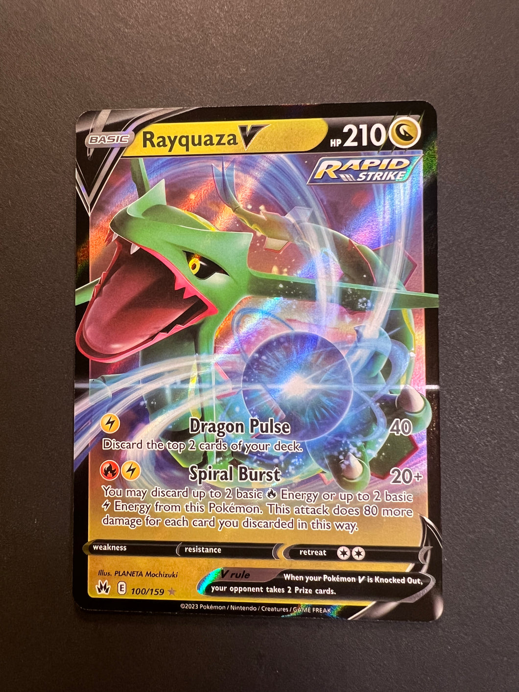 Rayquaza V - 100/159 Ultra Rare - Crown Zenith JAB Games13 Rayquaza V - 100/159 Ultra Rare - Crown Zenith JAB Games13