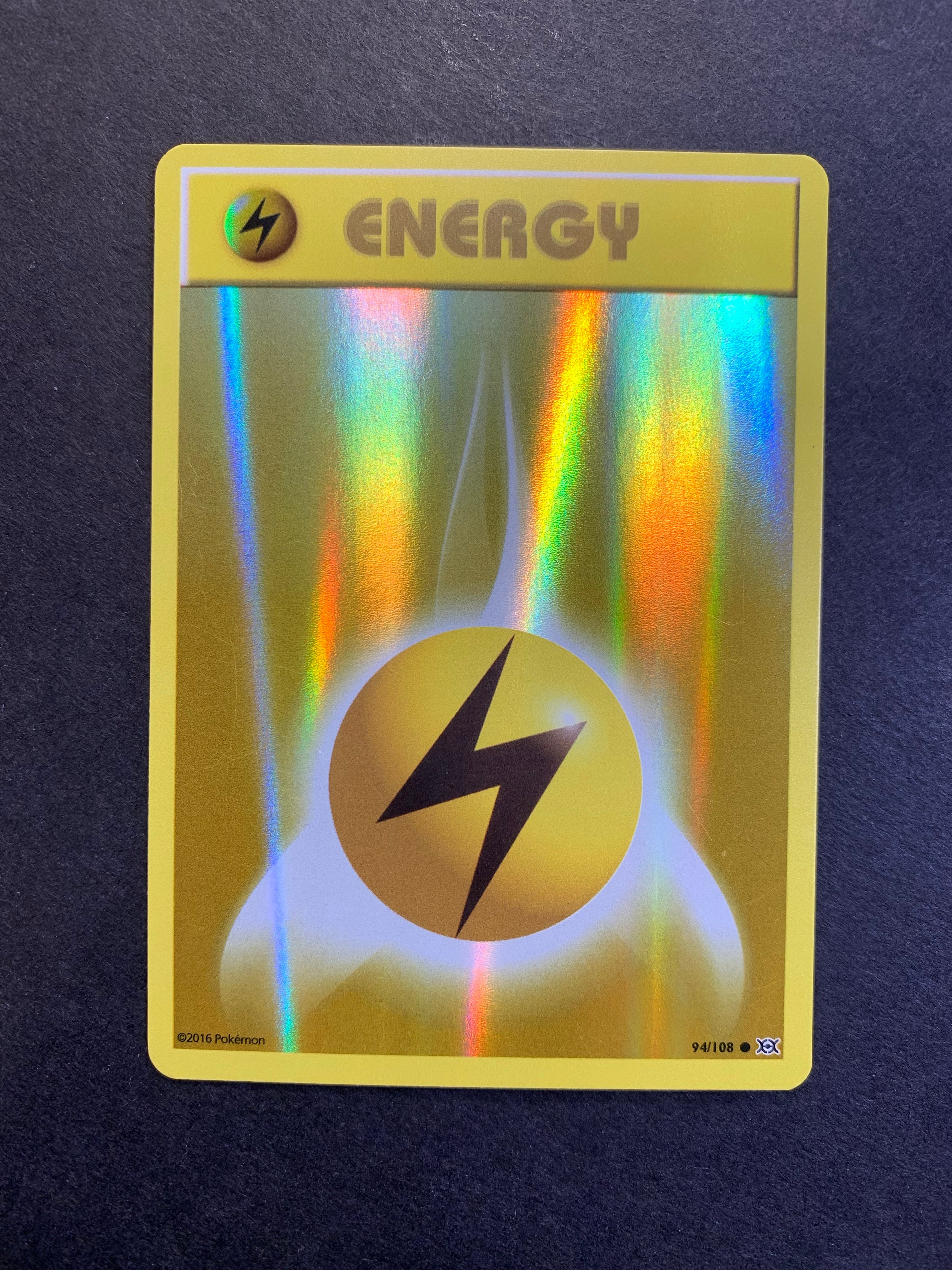 2016 energy pokemon card Lightning Energy - 94/108 Reverse Holo
