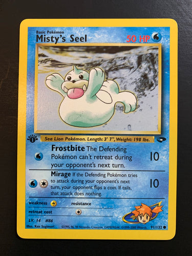 Misty’s Seel 1st Edition - 91/132 Gym Challenge
