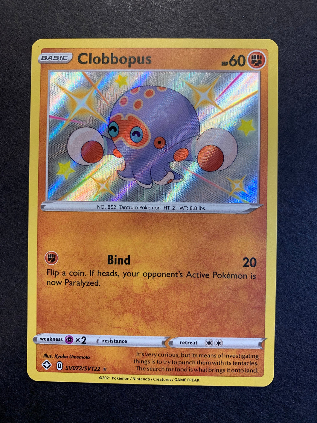 Clobbopus - SV072/SV122 Shiny Holo Rare - Shining Fates