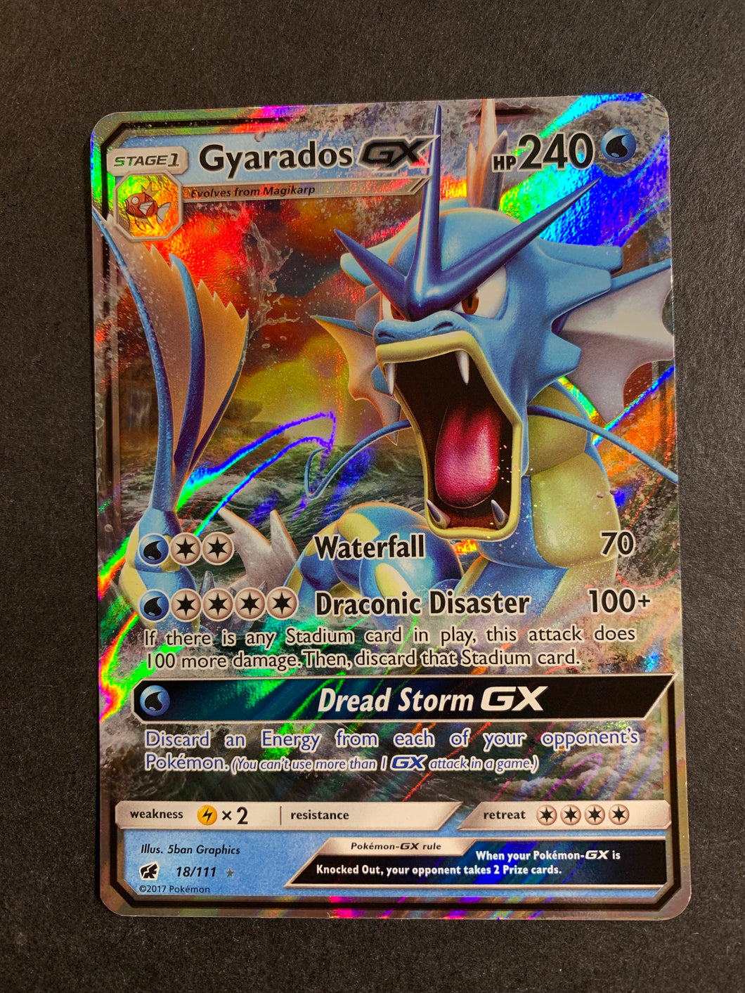 Gyarados GX - 18/111 Ultra Rare - Crimson Invasion Gyarados GX - 18/111 Ultra Rare - Crimson Invasion