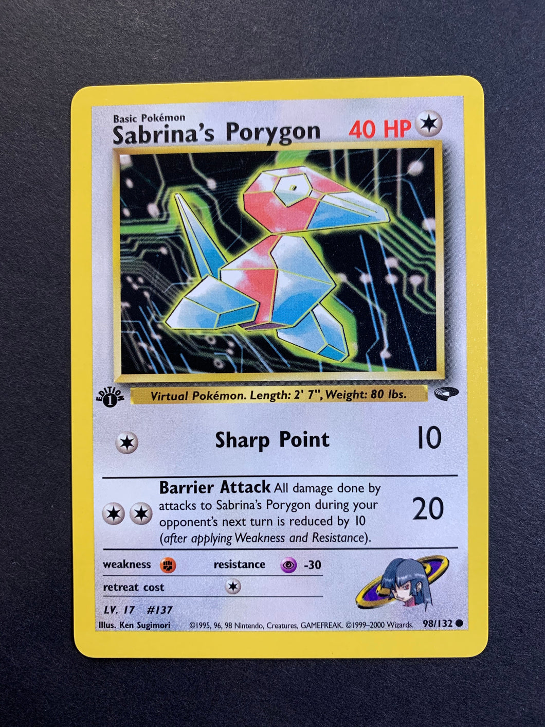 Sabrina's Porygon 1st Edition - 98/132 Gym Challenge JAB Games13 Sabrina's Porygon 1st Edition - 98/132 Gym Challenge JAB Games13