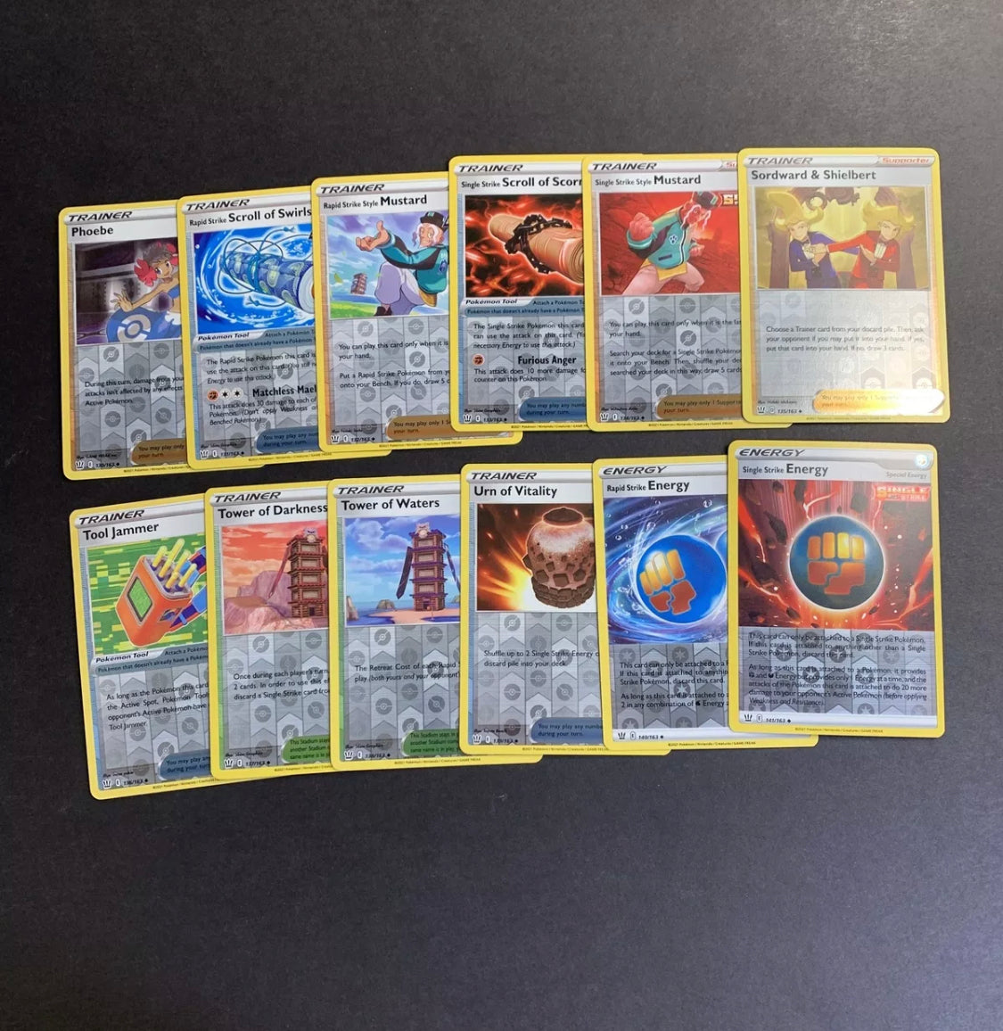 pokemon battle styles rare card Pokemon Battle Styles Complete Reverse Holo Set