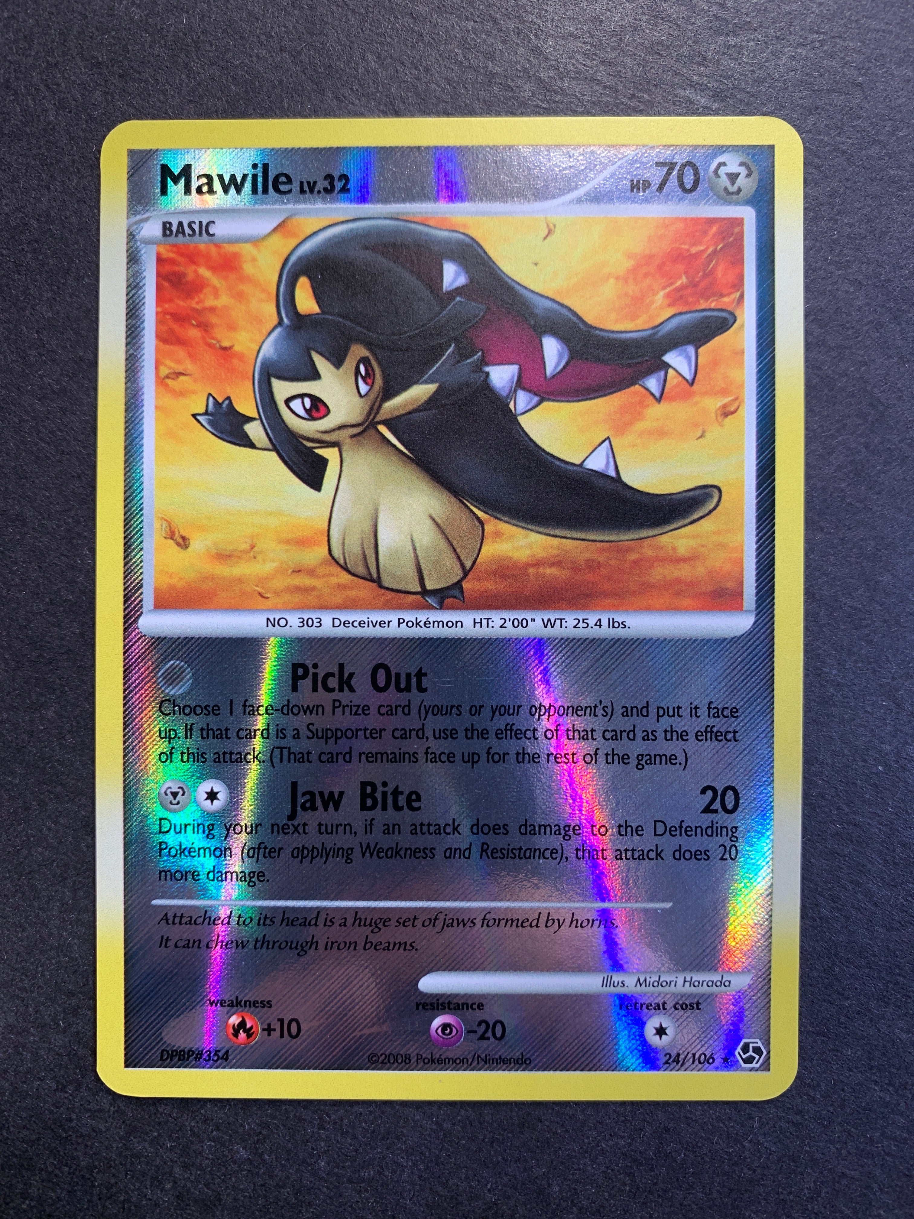 Mawile - 24/106 Reverse Holo Rare - Diamond and Pearl: Great Encounter JAB Games13 Mawile - 24/106 Reverse Holo Rare - Diamond and Pearl: Great Encounter JAB Games13