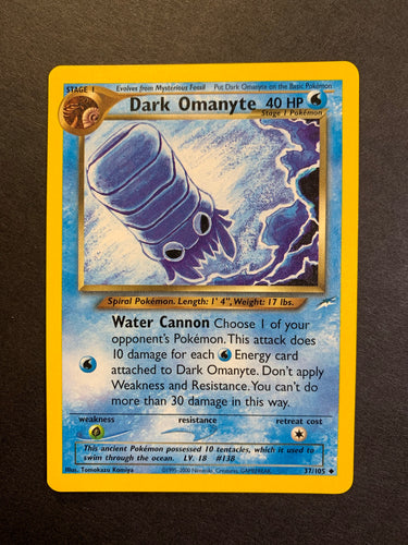 Dark Omanyte - 37/105 Neo Destiny Set