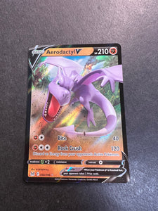 aerodactyl v pokemon card 106/100 SR Foil / V your opponent takes 2 Prize cards Aerodactyl V alt art from